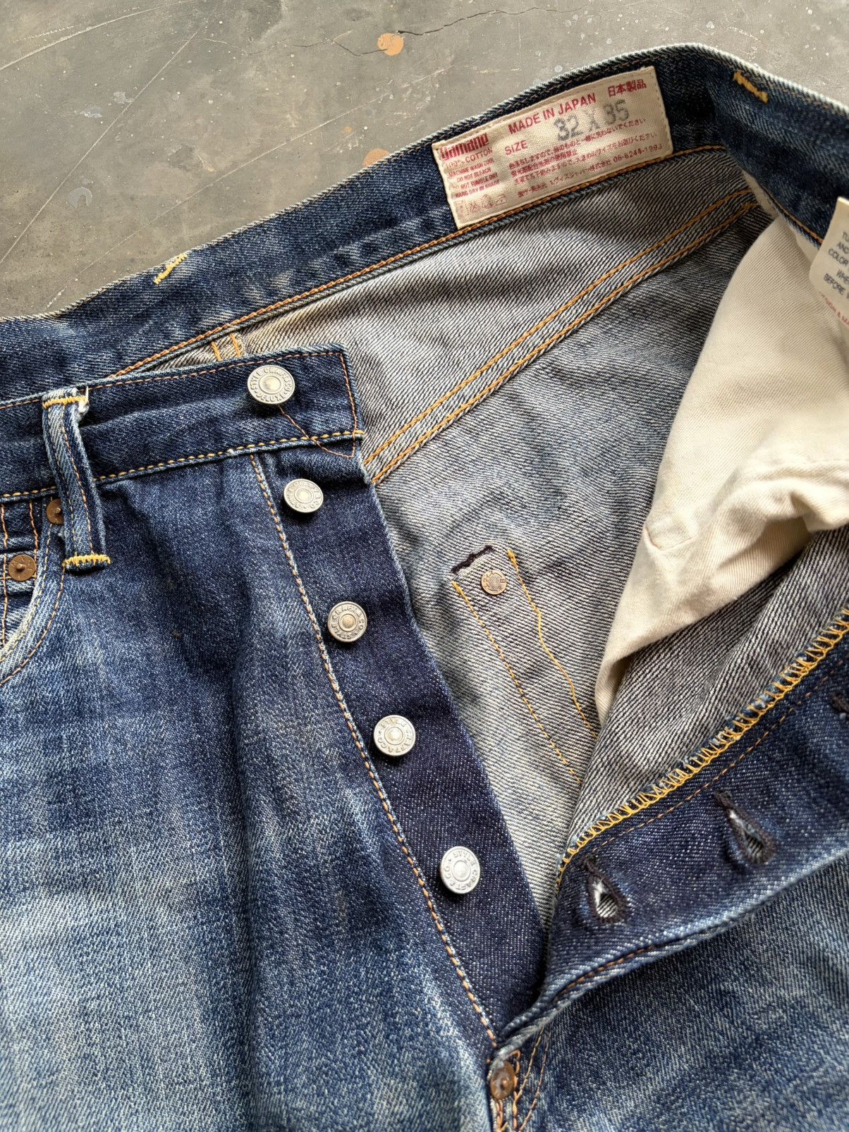 Evisu evisu NO2 2001 daicock flame art-paint selvedge Size US 32 / EU 48 - 13 Thumbnail