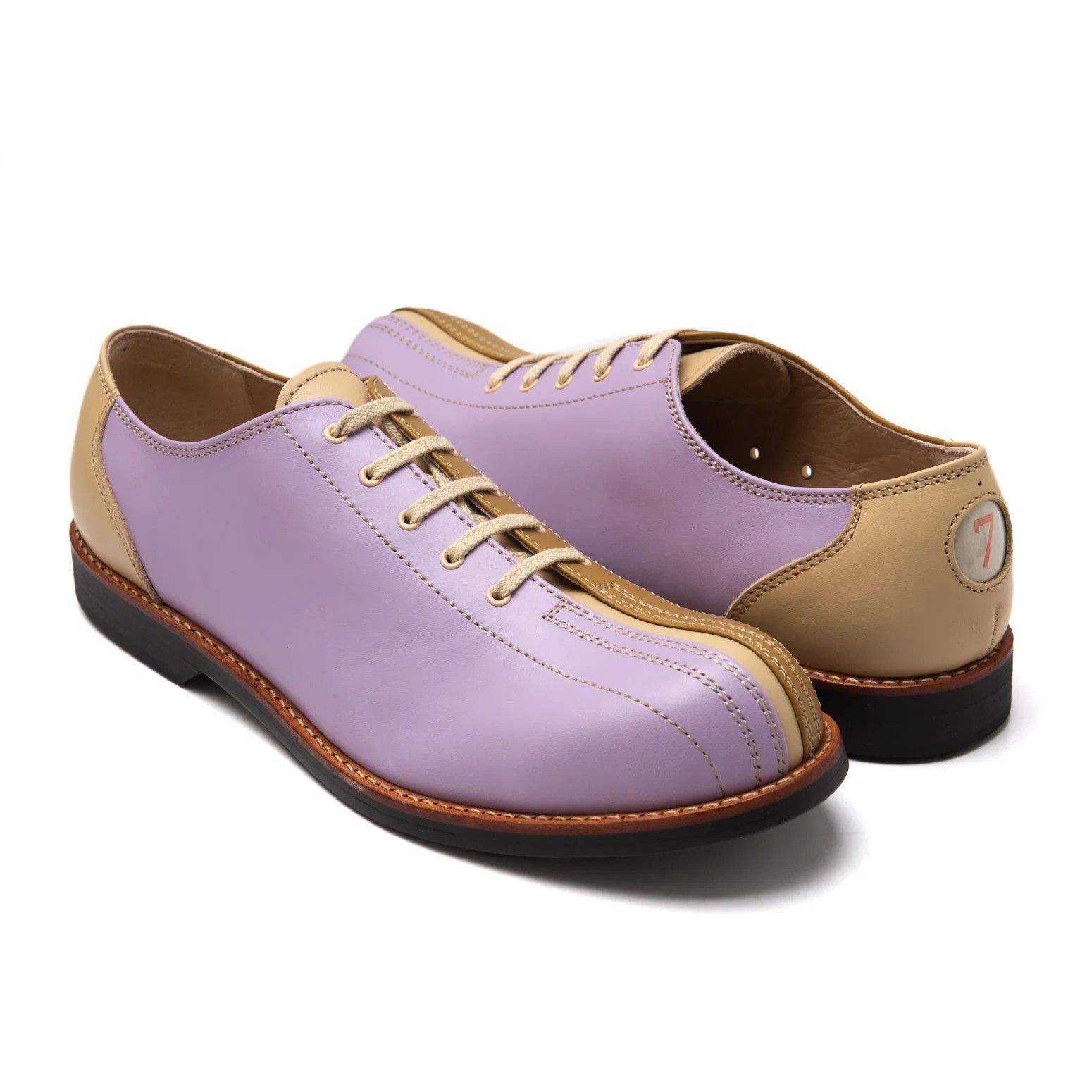 Comme des Garcons Homme Plus Bicolor Leather Shoes Beige Purple Size 27 Size US 9 / EU 42 - 1 Thumbnail