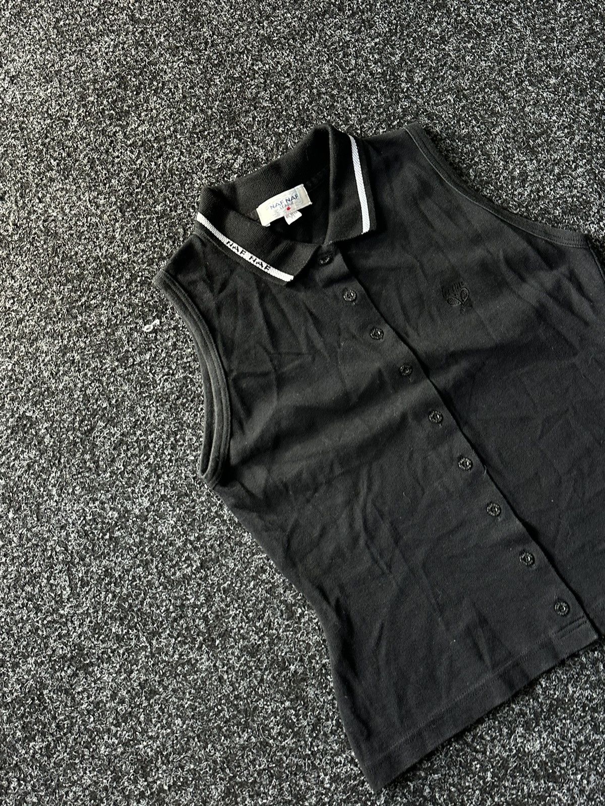 Designer × Issey Miyake × Vintage VTG 90s NAF NAF France tank polo Womens Avant-garde Y2k rare Size M / US 6-8 / IT 42-44 - 2 Thumbnail