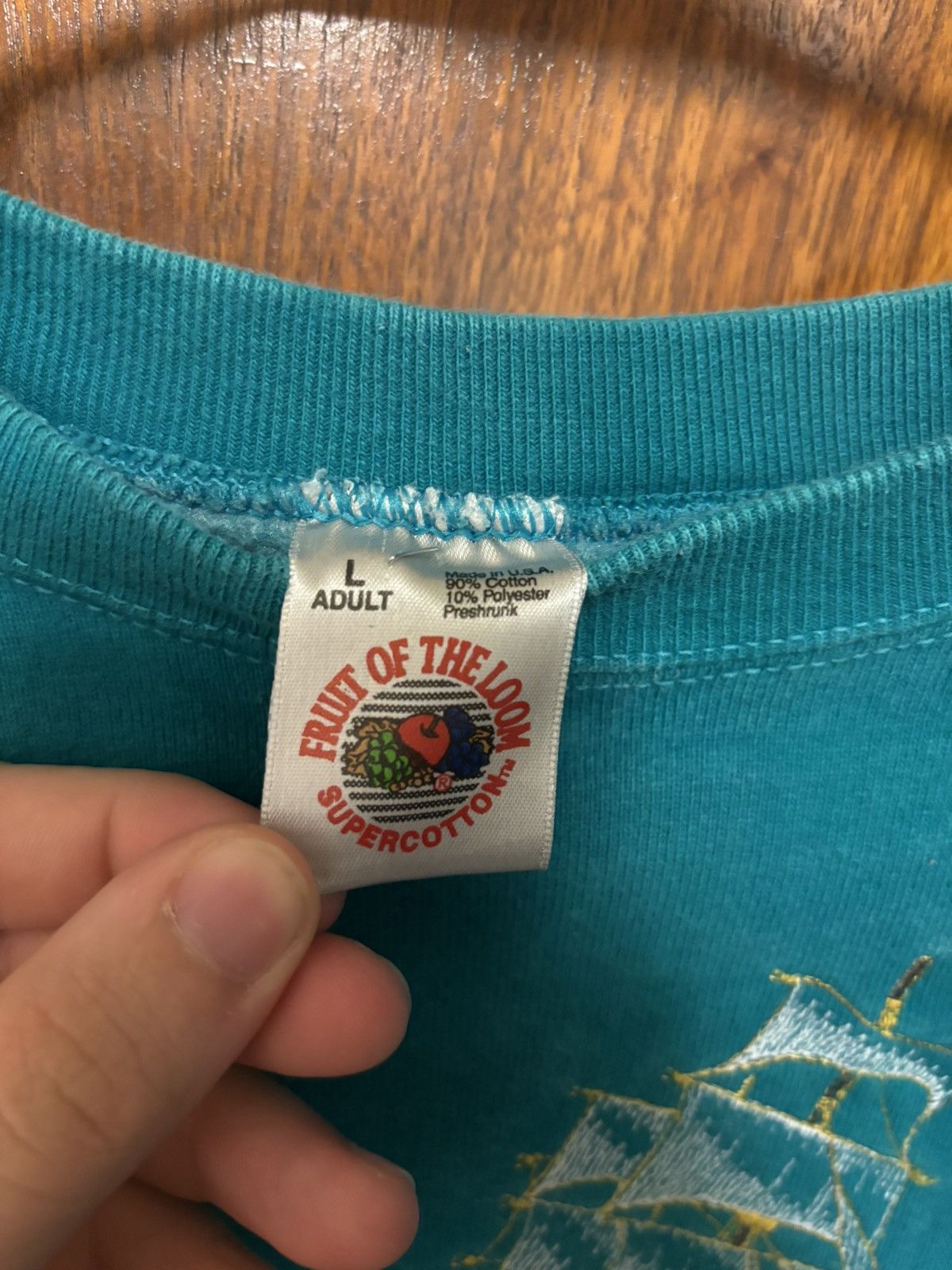 Fruit Of The Loom × Vintage Vintage Fruit Of The Loom Boston Sweatshirt Size US L / EU 52-54 / 3 - 3 Thumbnail