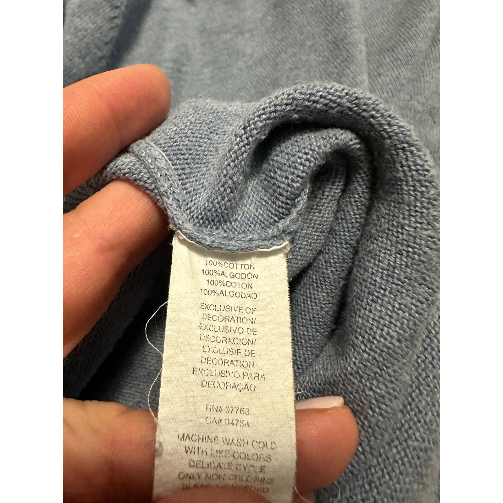 Original Penguin Penguin french blue vneck cotton sweater size L Size US L / EU 52-54 / 3 - 5 Thumbnail
