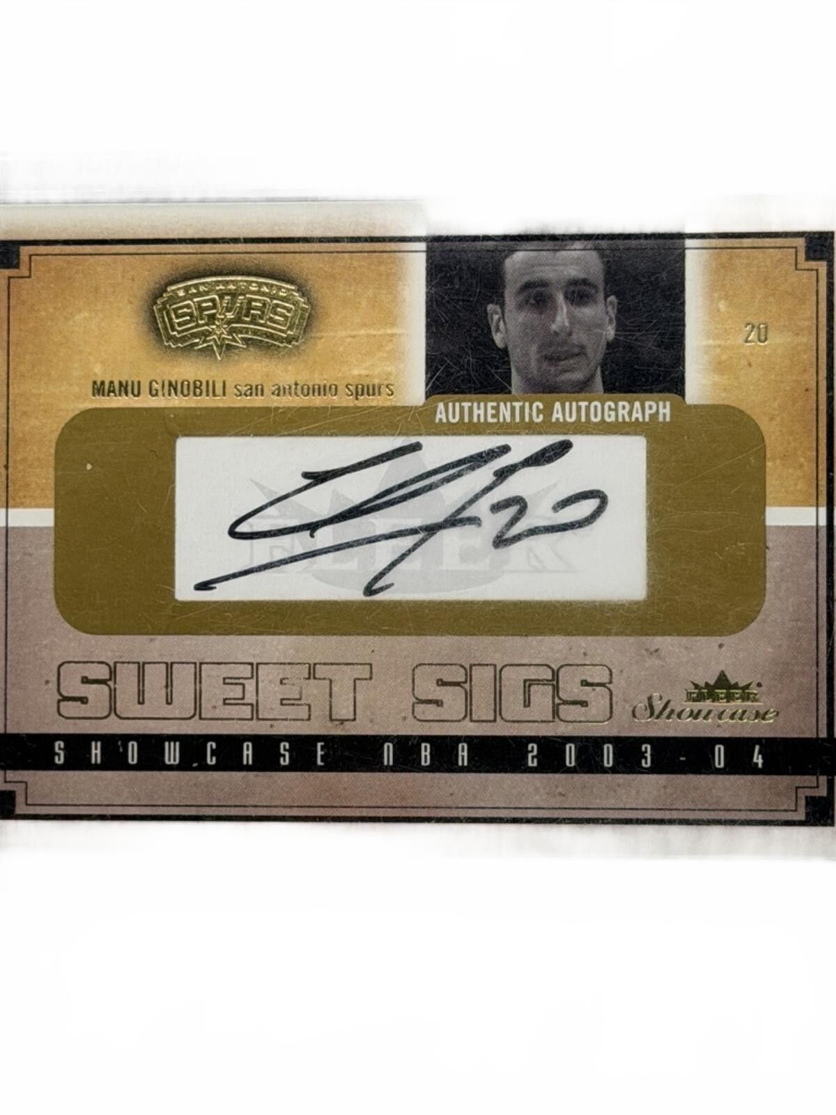 Other 03-04 UD Sweet Sigs Manu Ginobili Auto 35/555 Showcase Spurs Size ONE SIZE - 6 Thumbnail