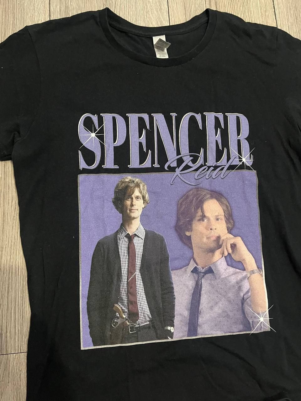Gildan × Vintage Spencer Reid CBS Criminal Minds T-Shirt Black Size L / US 10 / IT 46 - 2 Thumbnail