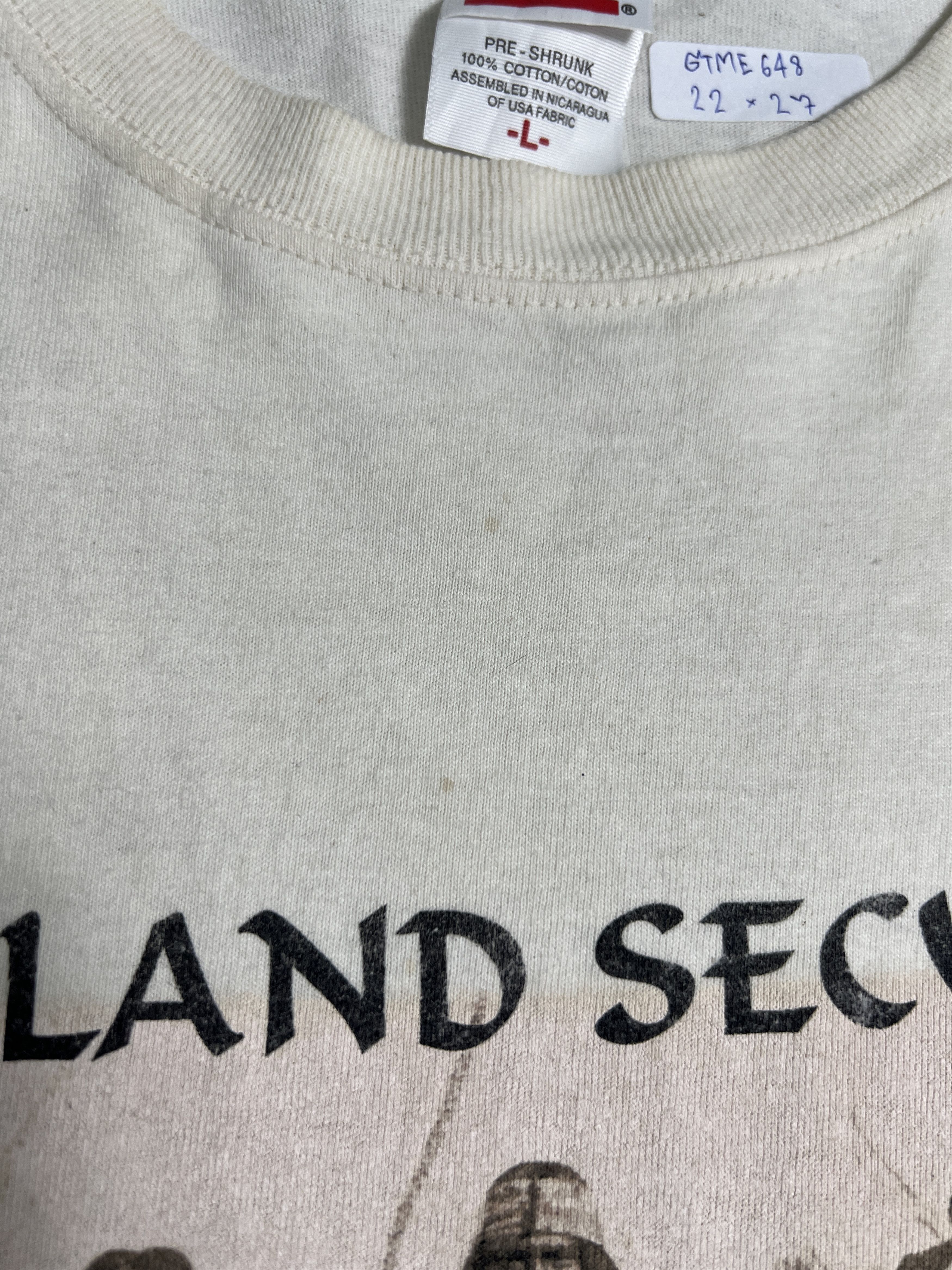 Vintage Vintage Homeland Security Graphic Tee (L) GTME648 Size US L / EU 52-54 / 3 - 5 Thumbnail