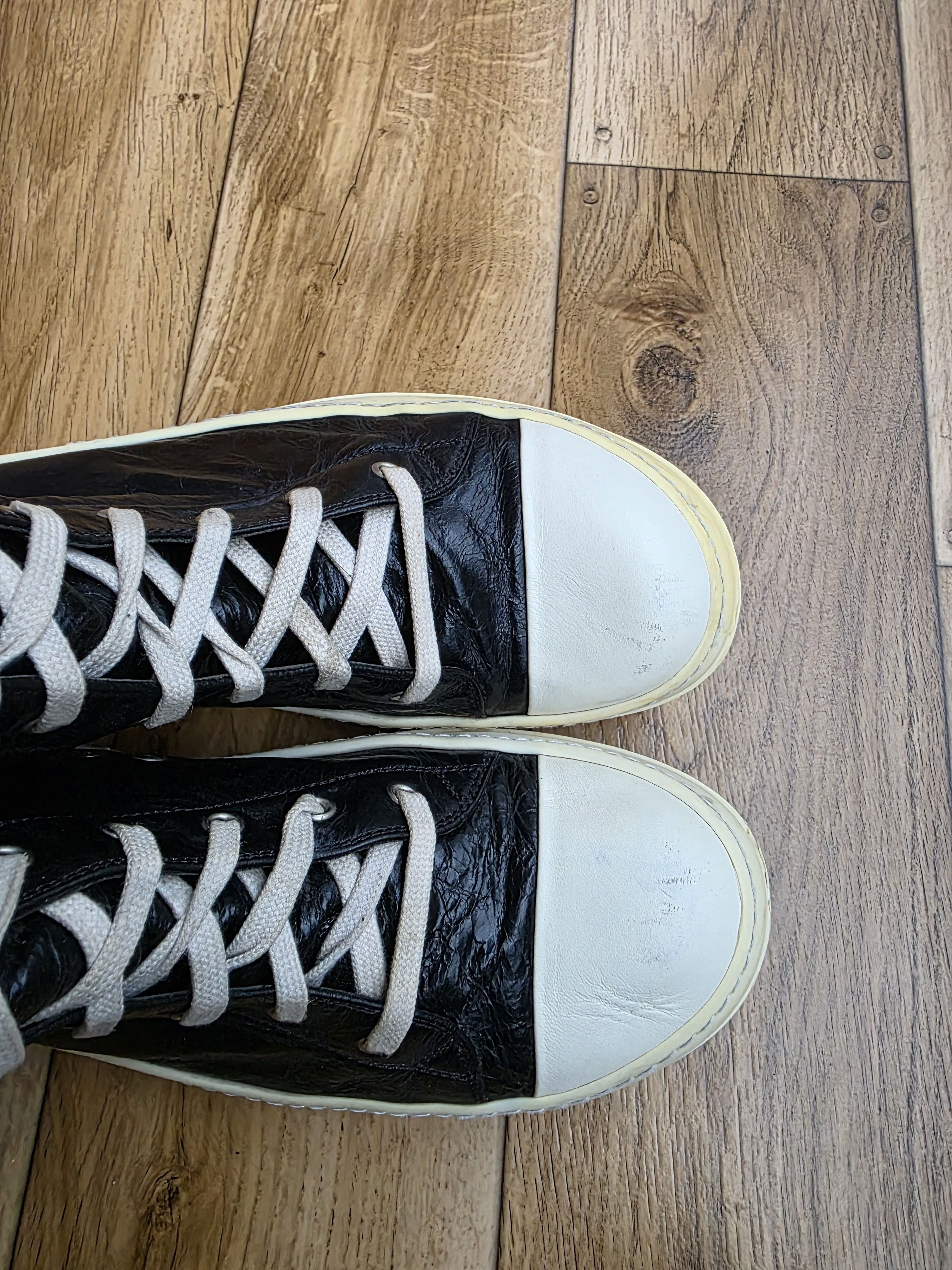 Rick Owens Rick Owens Cracked Effect Mainline Ramones Size US 9 / EU 42 - 6 Thumbnail