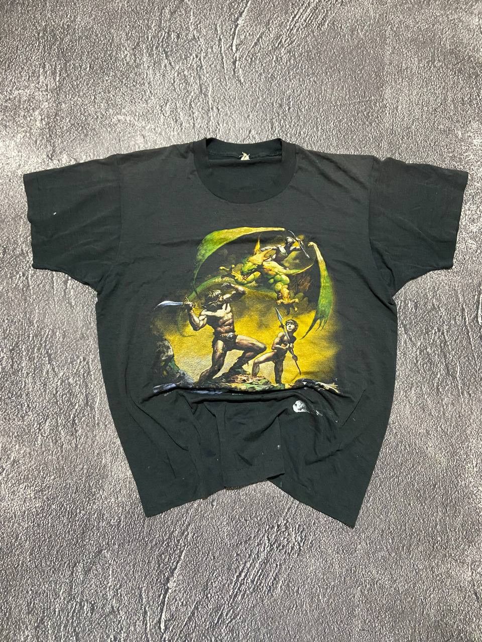 Vintage Boris Vallejo Art Shirt — 2000 Sci Fantasy Dragon Tee, fashion Size XL