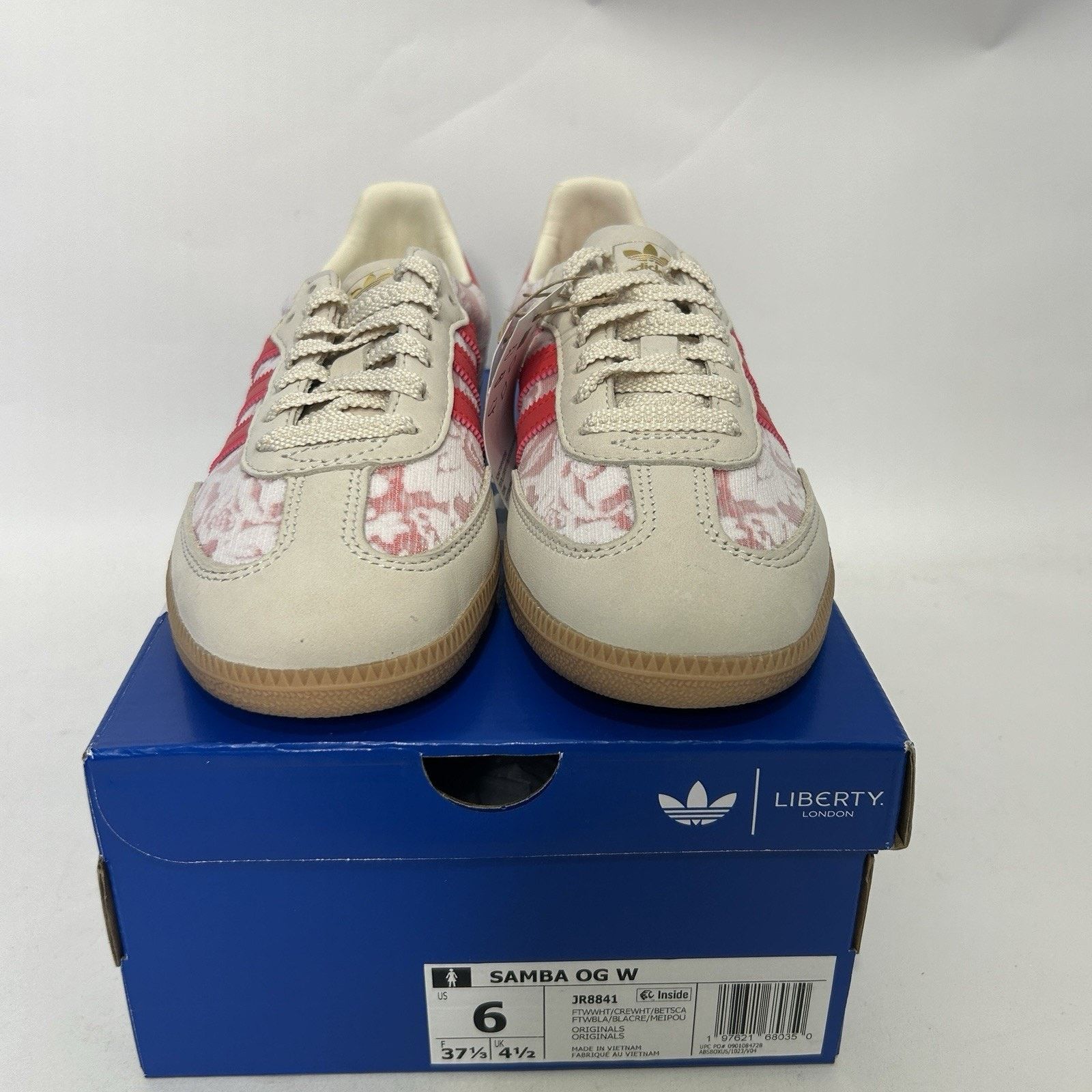 Adidas Adidas Samba OG X Liberty London - “Better Scarlet” JR8841 Size US 6 / IT 36 - 2 Thumbnail
