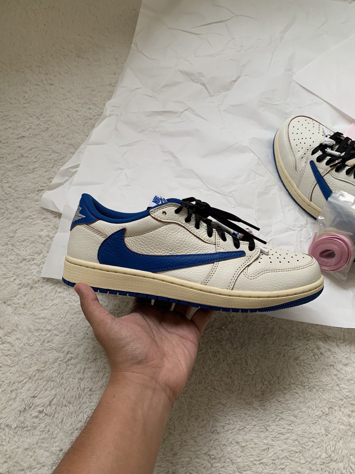 Nike × Travis Scott Air Jordan 1 Low Og X Travis Scott X Fragment 2.0 Size US 9.5 / EU 42-43 - 1 Thumbnail