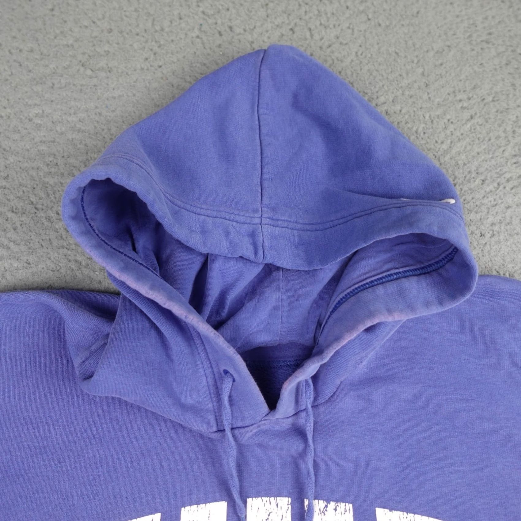 Nike VINTAGE Nike Hoodie Mens XL Blue Center Swoosh Crest 90s Y2K Spellout Graphic Print Size US XL / EU 56 / 4 - 4 Thumbnail