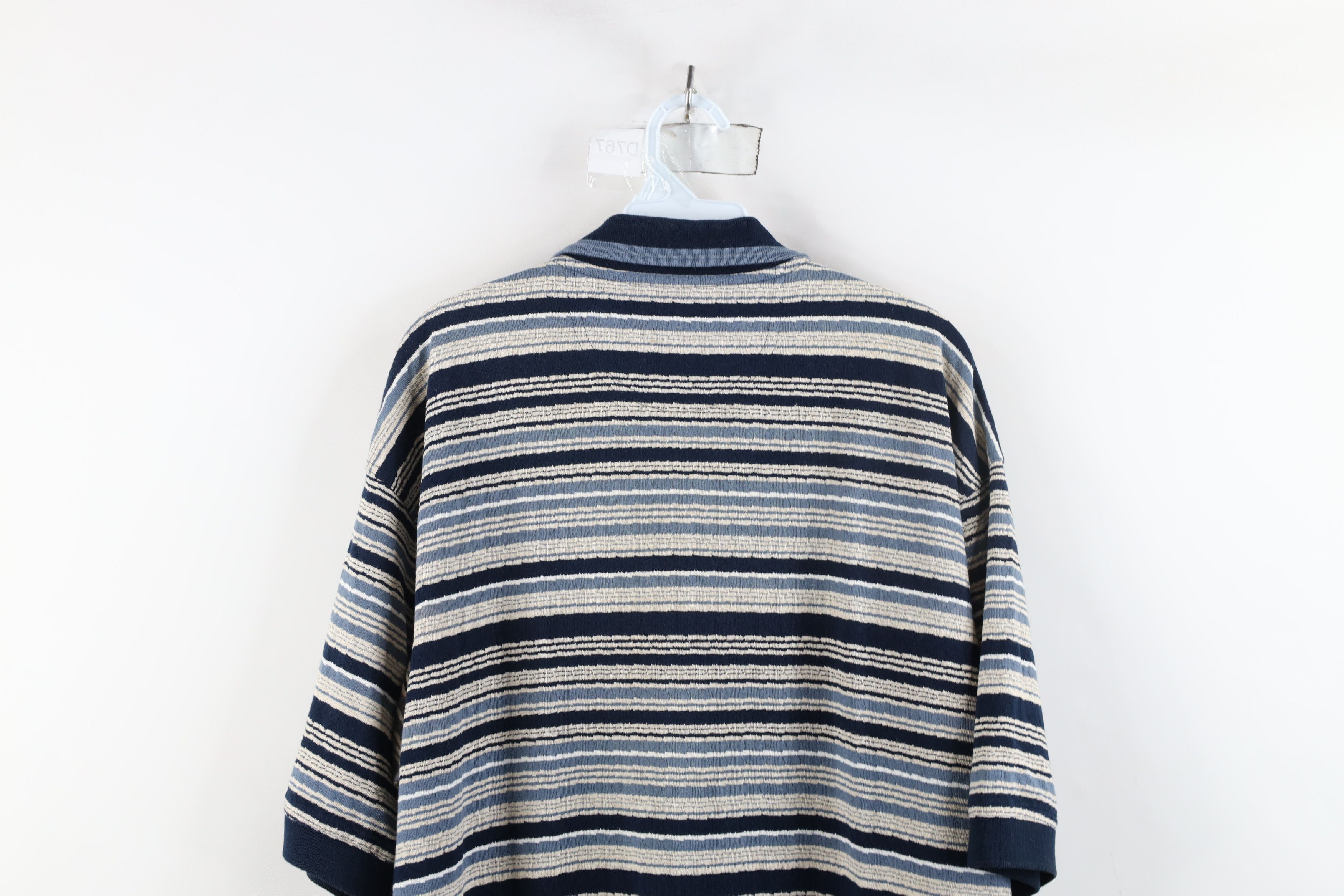 Vintage Vintage 90s Streetwear Baggy Striped Knit Golf Polo Shirt Size US L / EU 52-54 / 3 - 13 Thumbnail