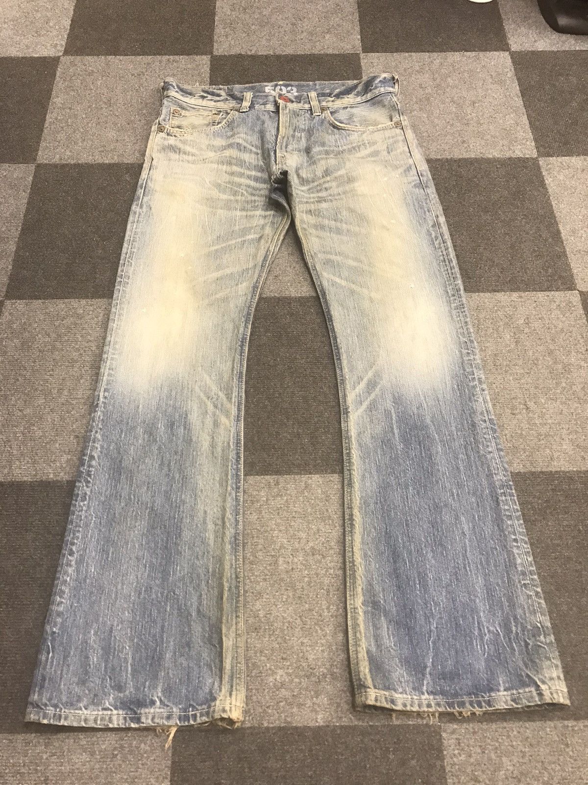 Edwin 💥FLARE💥 EDWIN Rusty Distressed Denim Size US 35 - 10 Thumbnail