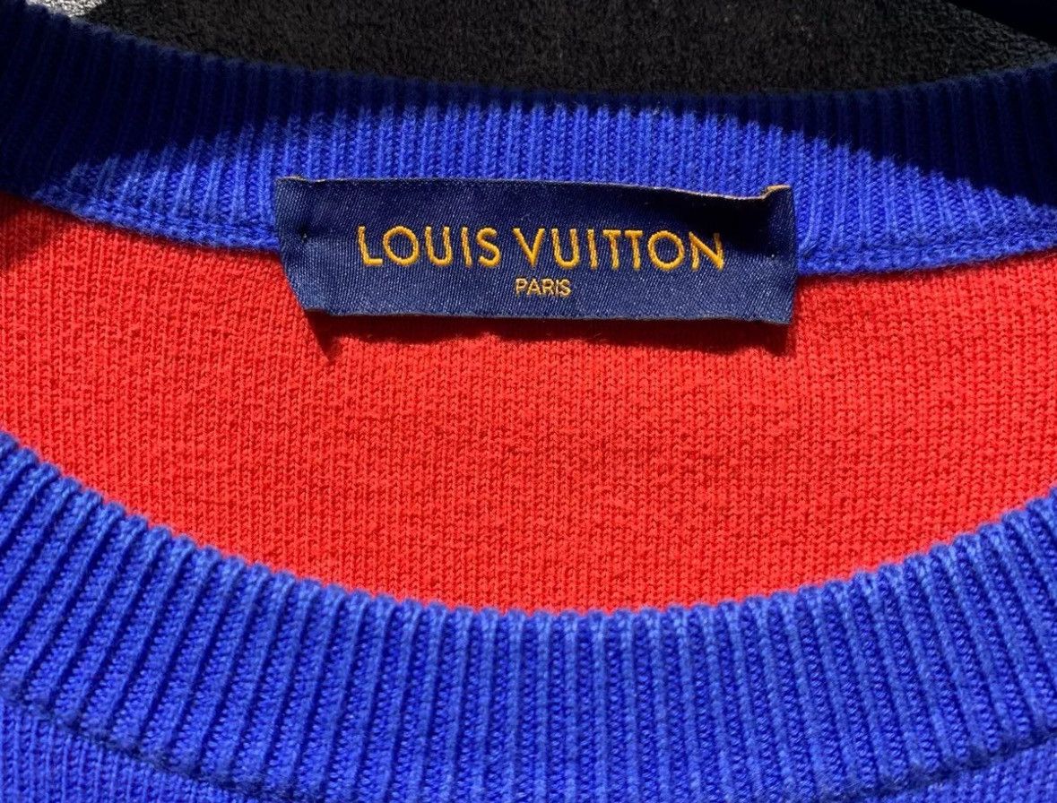 Louis Vuitton LOUIS VUITTON Red blue gradient knitted sweater Size US L / EU 52-54 / 3 - 7 Thumbnail