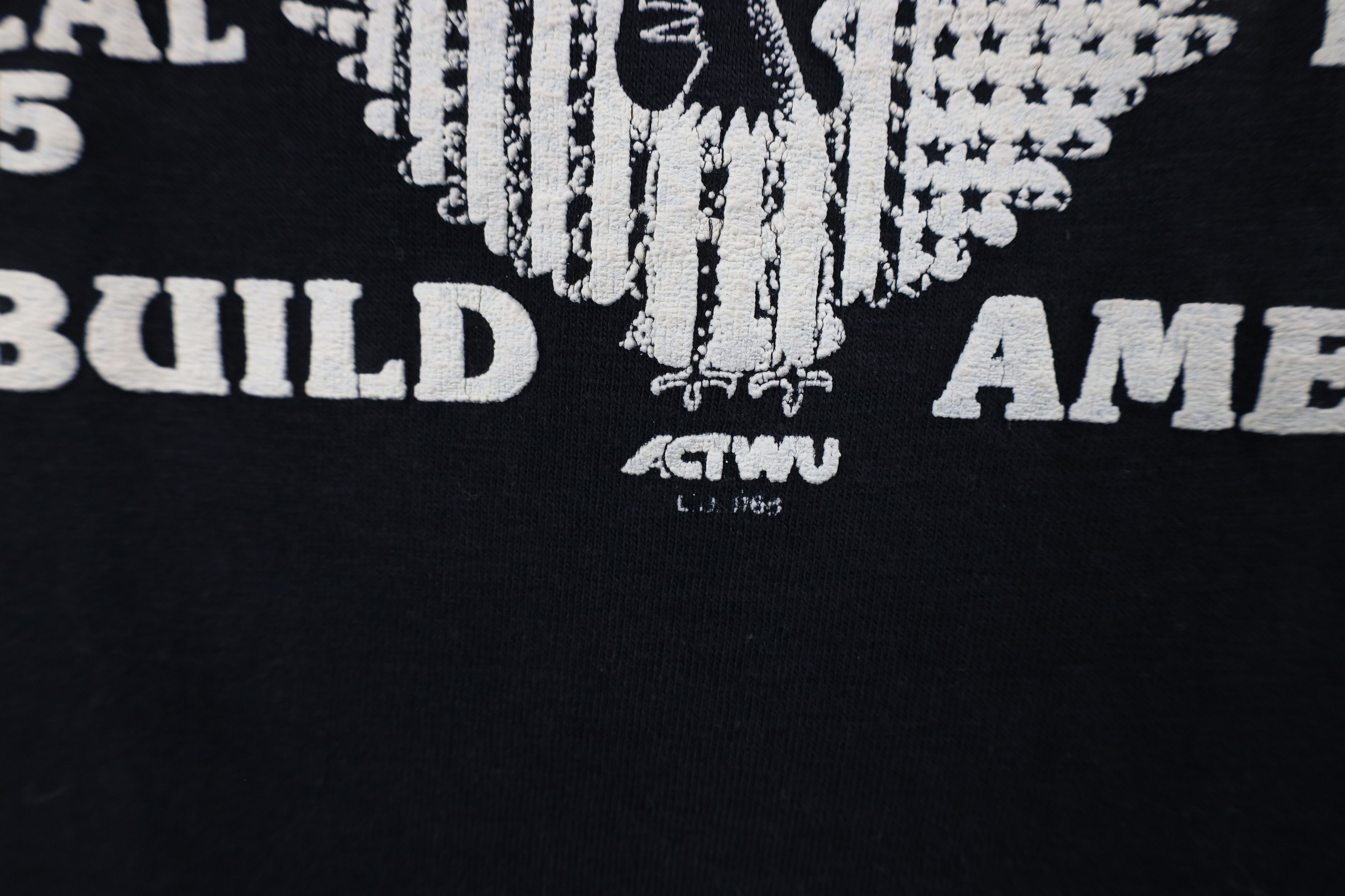 Vintage Vintage 80s Local 55 Iron Workers Union T-Shirt Black USA Size US XXL / EU 58 / 5 - 5 Thumbnail
