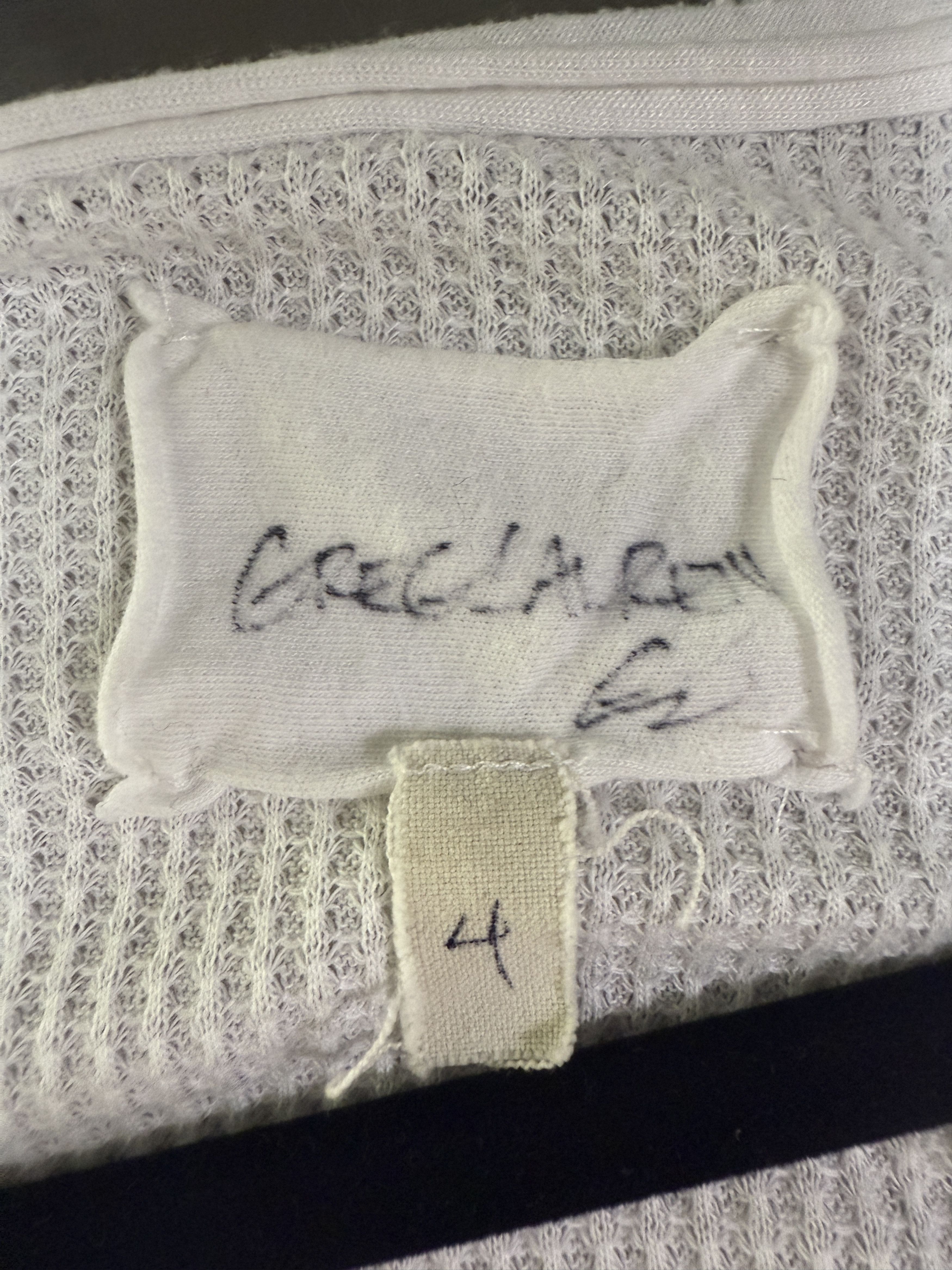 Greg Lauren Greg Lauren White Thermal Long Sleeve Wrecked Tee Size US XL / EU 56 / 4 - 3 Thumbnail