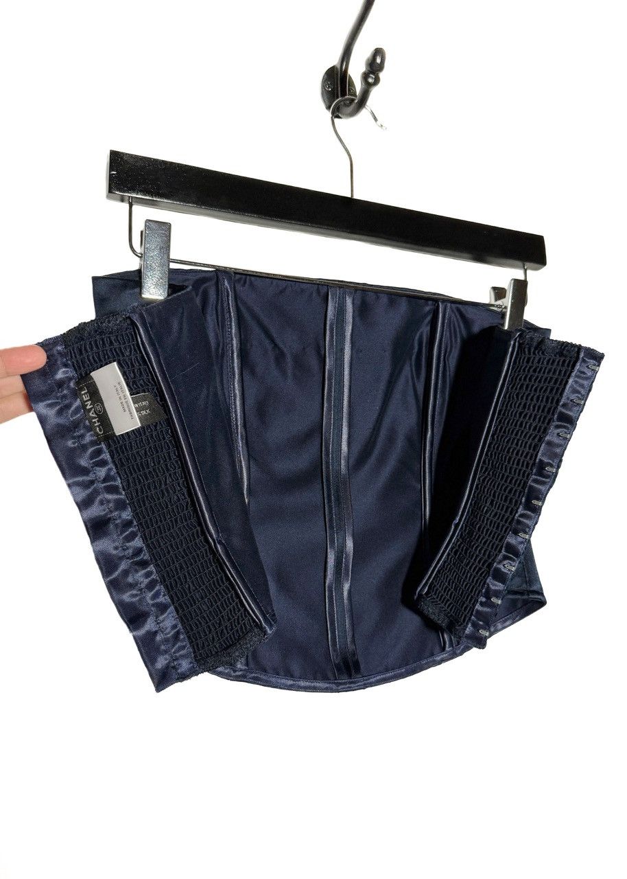 Chanel Chanel C08 Navy Blue Silk Satin Corset Top Size XS / US 0-2 / IT 36-38 - 5 Thumbnail