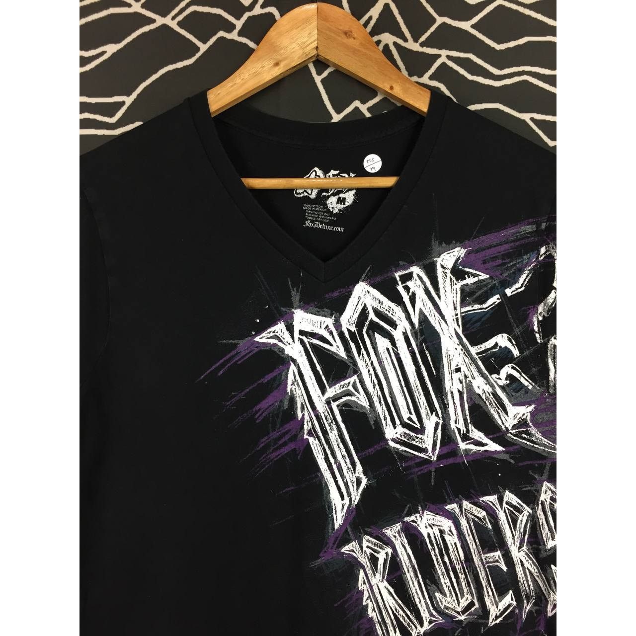Fox Racing × Vintage Fox Racing Fox Riders Co Logo V-Neck Graphic Tee Size US M / EU 48-50 / 2 - 3 Thumbnail