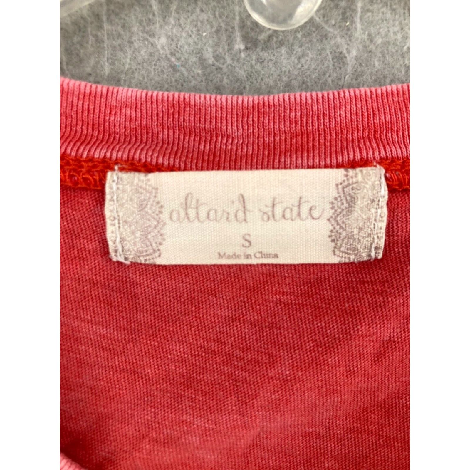 Vintage Altar'd State Women's Cropped Tank Top Small Red Solid Scoop Neck Casual Beach Size S / US 4 / IT 40 - 5 Thumbnail