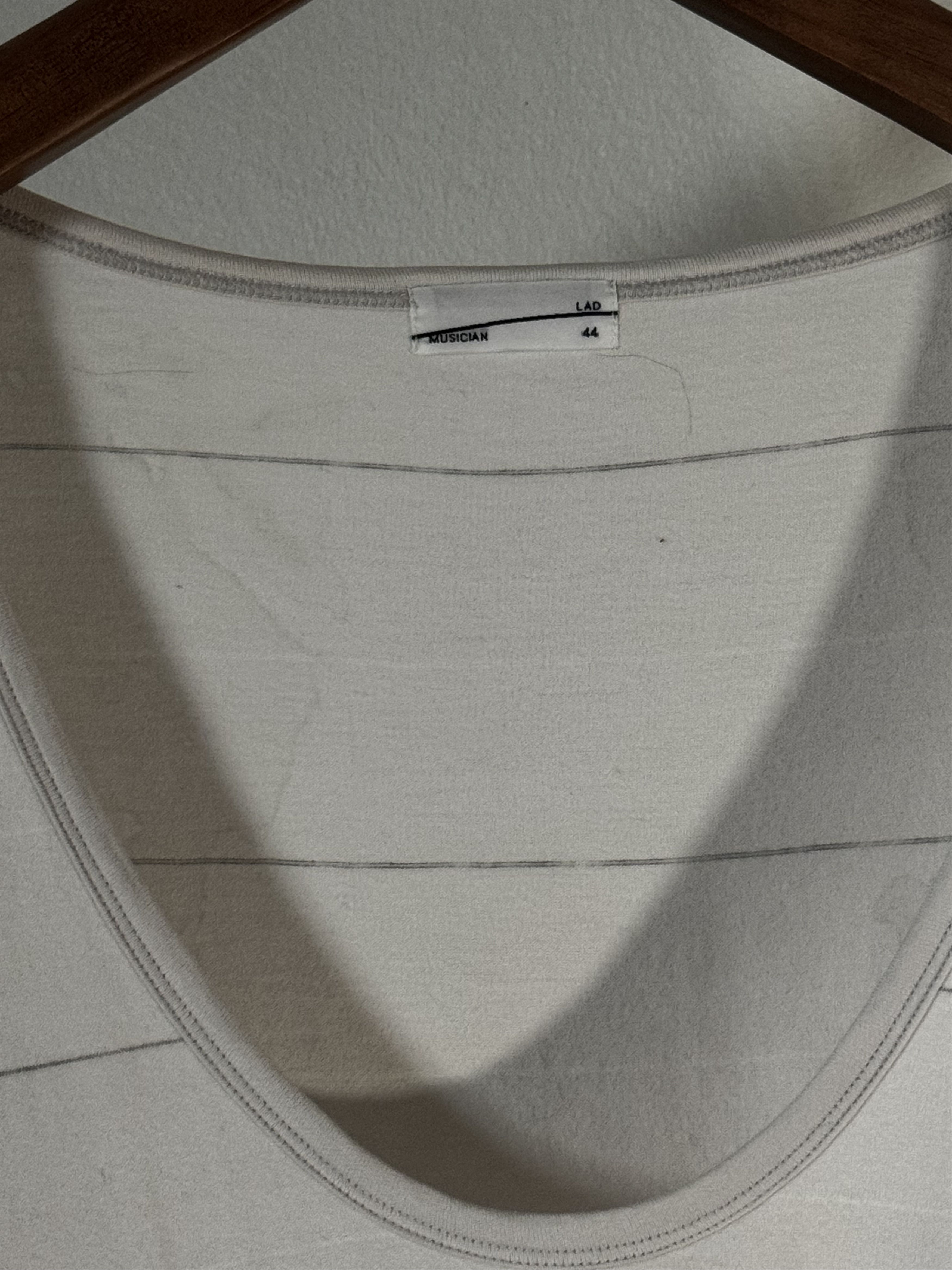 wide neck striped tee, view 2