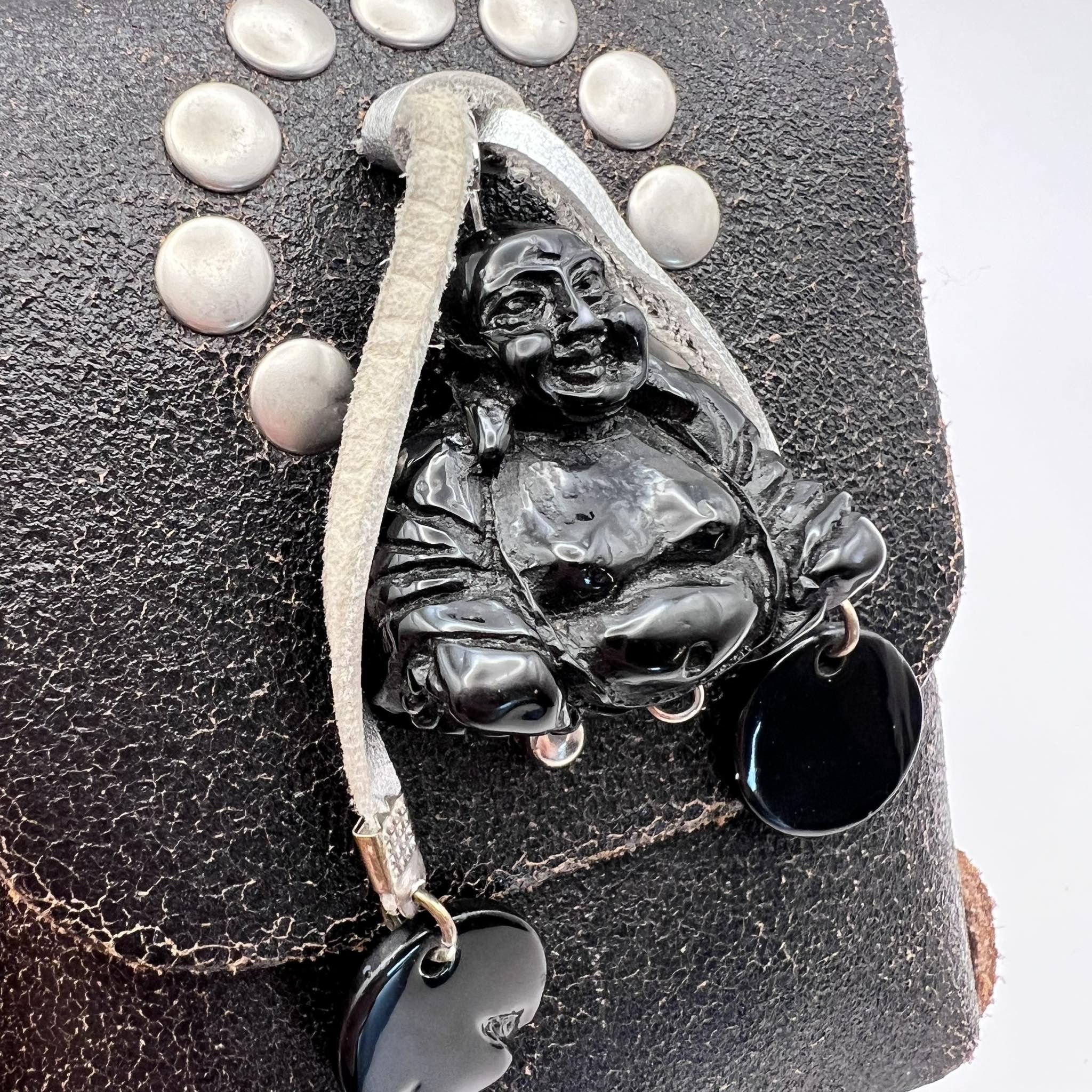Vintage Vintage Handmade Belt Bag Buddha Hotei God of Happiness Size ONE SIZE - 7 Thumbnail