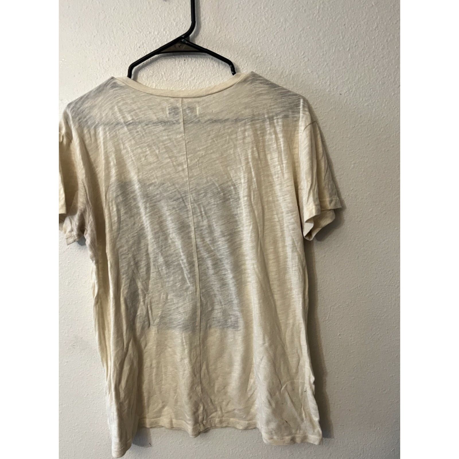 Abercrombie & Fitch VINTAGE Abercrombie & Fitch T-Shirt Womens M Cream Embroidered Logo Crew Neck Short Sleeve Adult Medium Cotton Graphic Size M / US 6-8 / IT 42-44 - 2 Thumbnail
