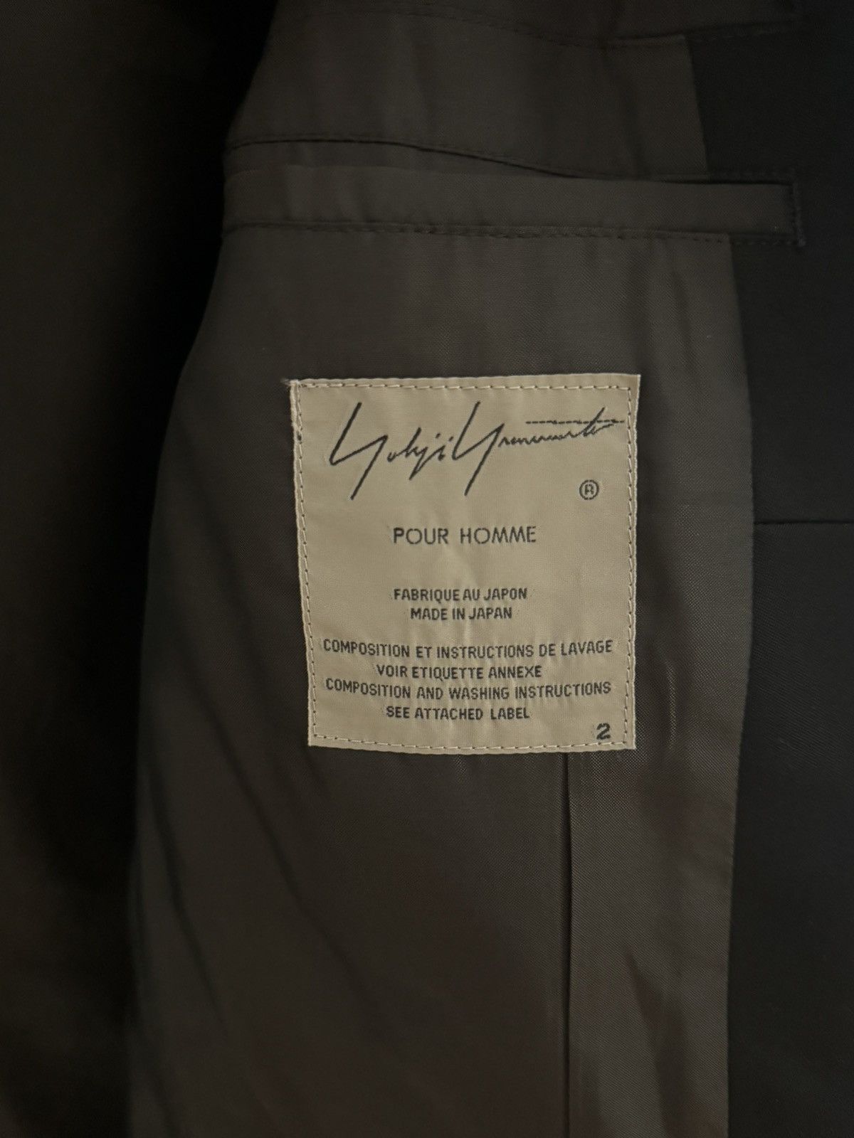 Yohji Yamamoto Yohji Yamamoto Pour Homme FW20 Patch Wool Blazer Jacket Size 48S - 5 Thumbnail