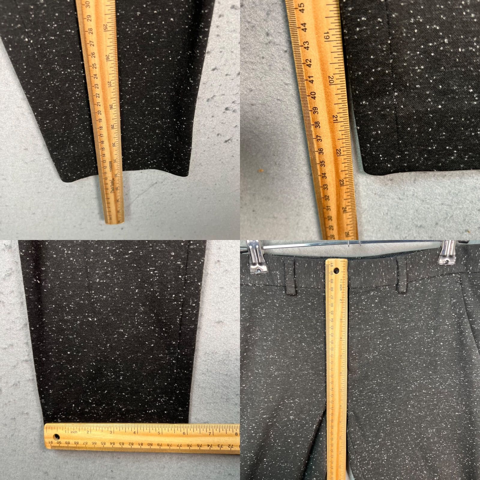 Topman Topman Mens Slim Fit Trousers 28S Black Speckled Flat Front Dress Pants Shoes Optional? Size US 28 / EU 44 - 8 Thumbnail