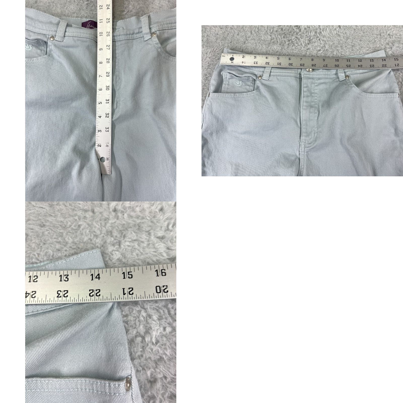 Gloria Vanderbilt Gloria Vanderbilt Jeans Womens 10 Blue Denim 5-Pocket Design Regular Fit Cotton Blend Pockets Jeans Size 32" / US 10 / IT 46 - 9 Thumbnail