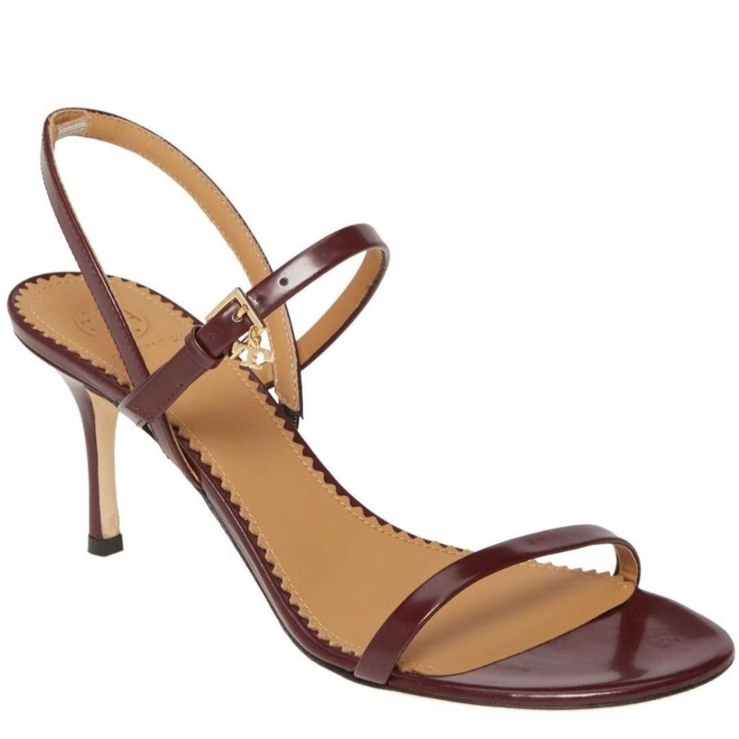 Tory Burch TORY BURCH PENELOPE SANDALS MALBEC LEATHER STRAPPY Size US 7 / IT 37 - 2 Thumbnail