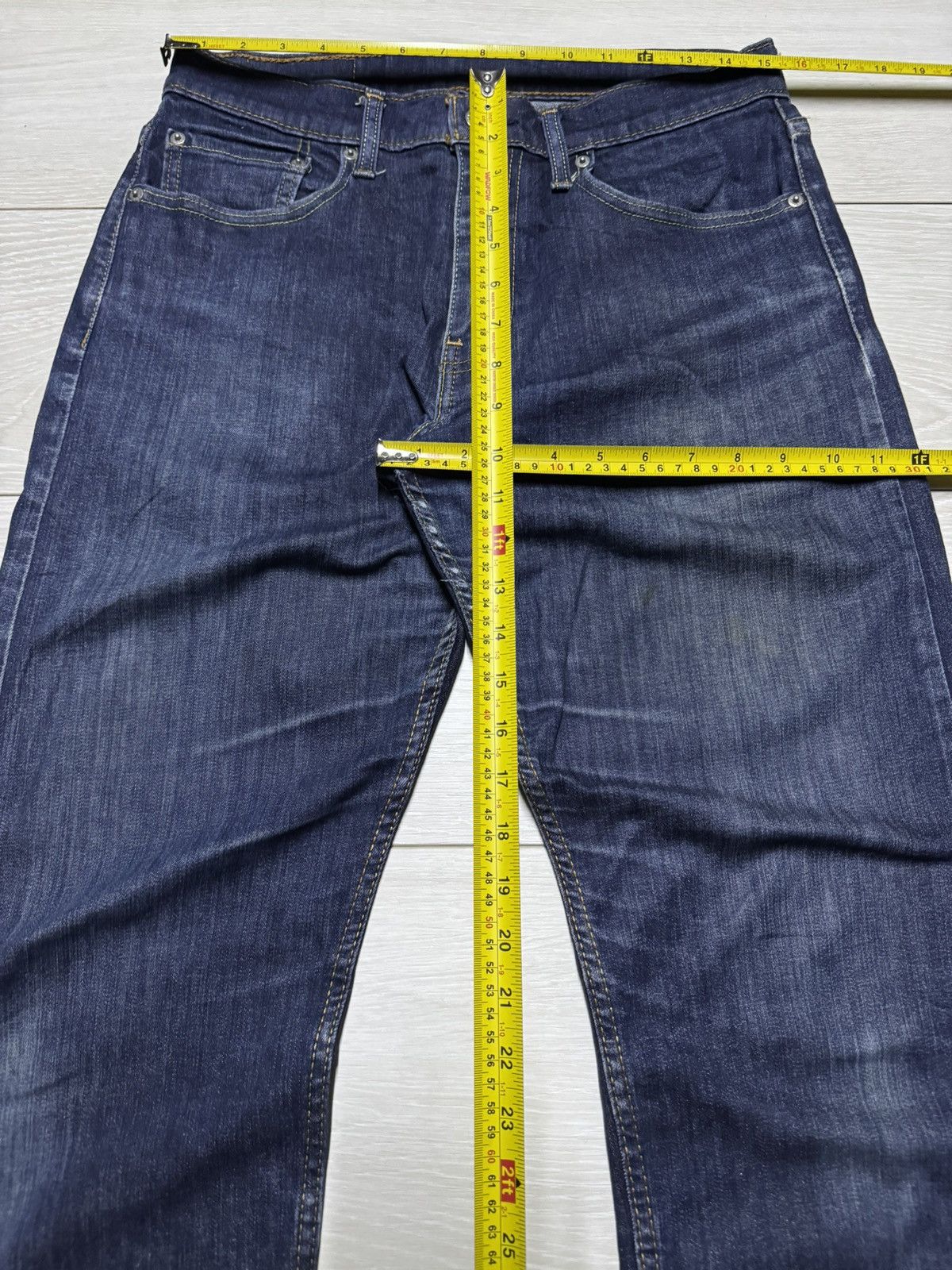 Levi's Vintage Levis 502 Y2K Blue Wash Distressed Skinny Jeans Size US 30 / EU 46 - 12 Thumbnail