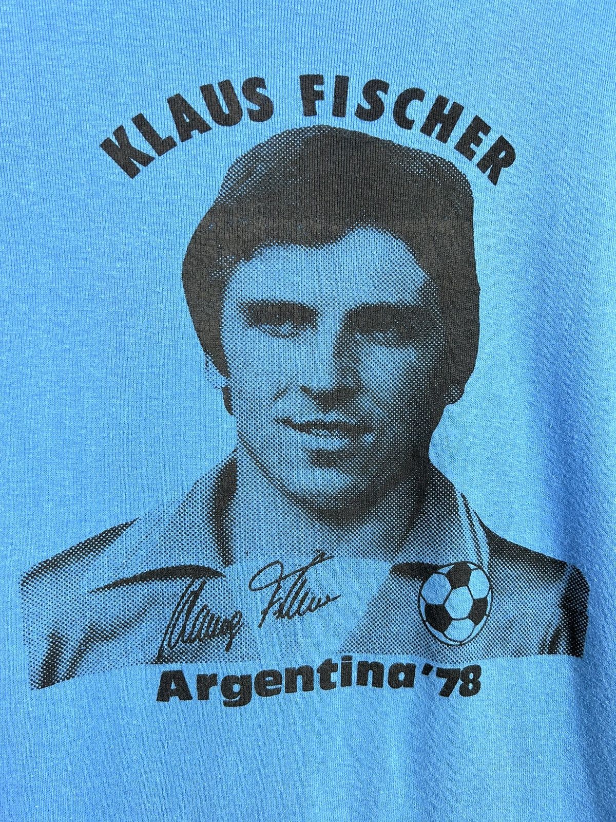 Vintage 70s Vintage 1978 Klaus Fischer Argentina WC Rare T-Shirt Size US XS / EU 42 / 0 - 2 Thumbnail