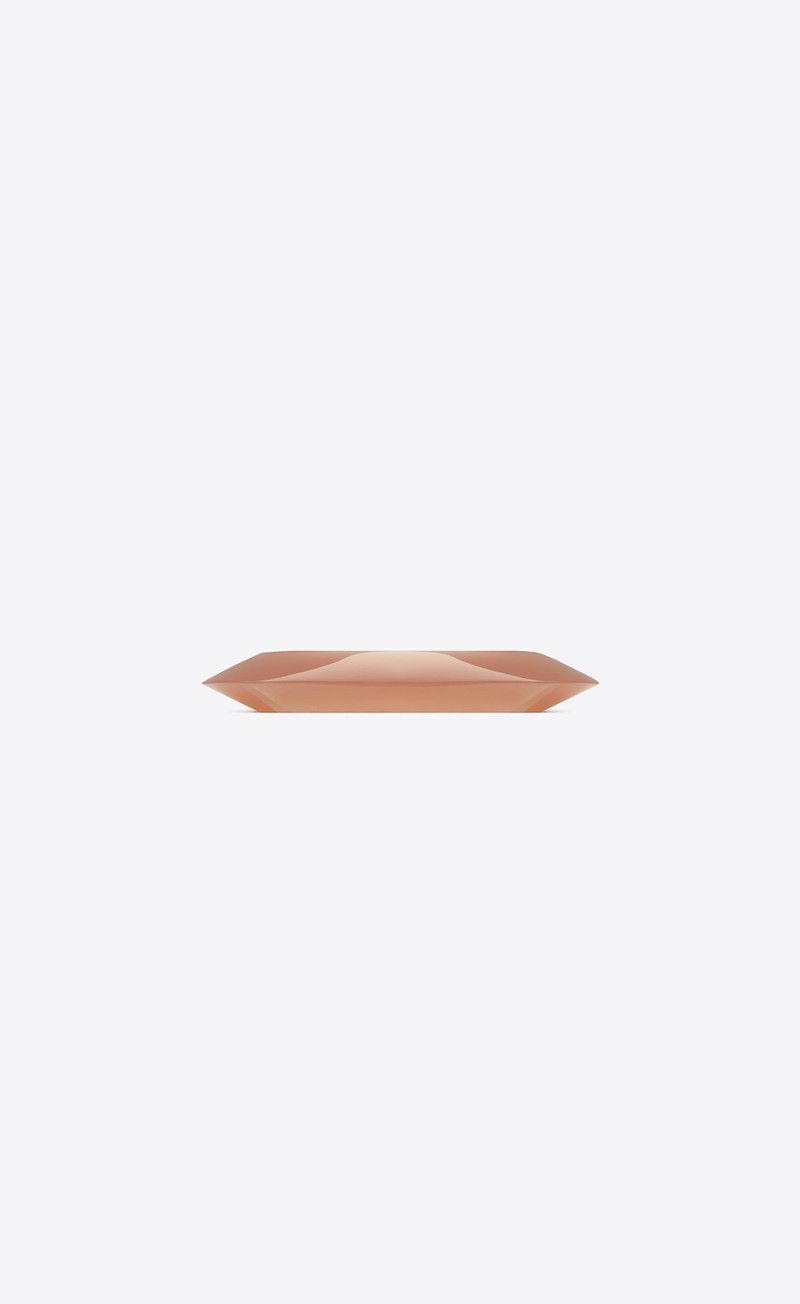 Saint Laurent Paris o1bcso1str0226 Size:S/Bangle In Resin in Milky Pink Size ONE SIZE - 3 Thumbnail