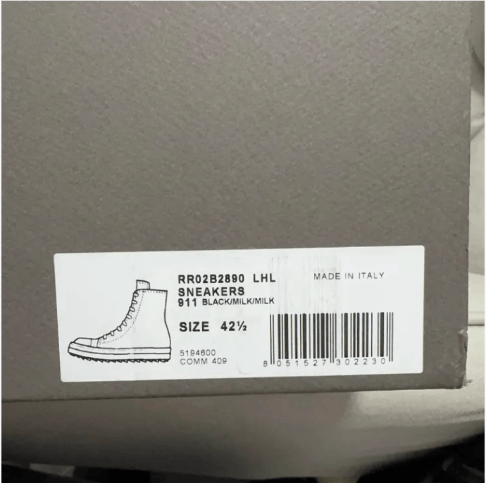 Rick Owens Rick Owens Hi-Top Sneakers Size US 9.5 / EU 42-43 - 8 Thumbnail