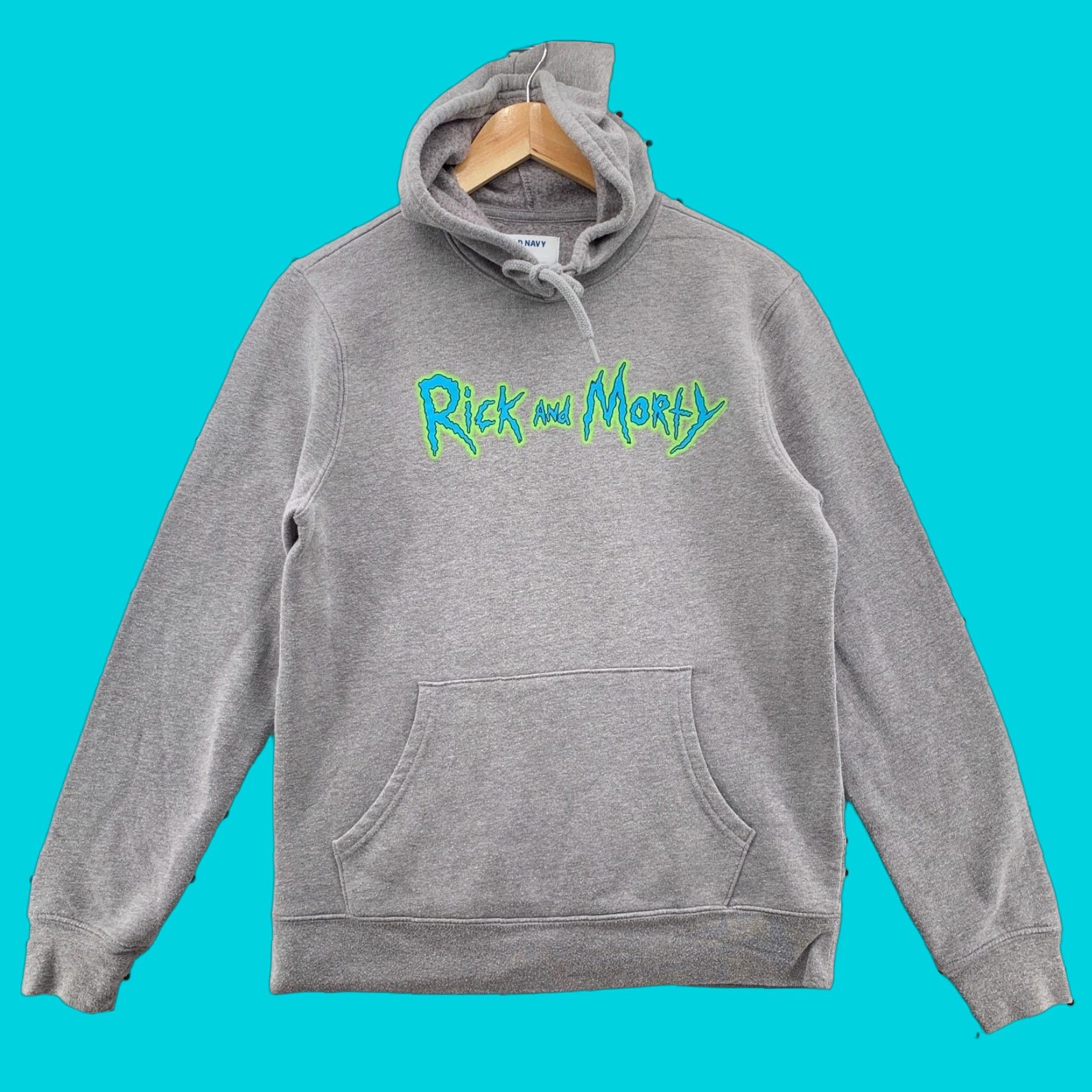 Old Navy Rick and Morty Old Navy Hoodie Mens Small Gray TV Cartoon Hooded Pullover Fleece Sweatshirt Pocket Logo Vintage: No Size US M / EU 48-50 / 2 - 1 Thumbnail