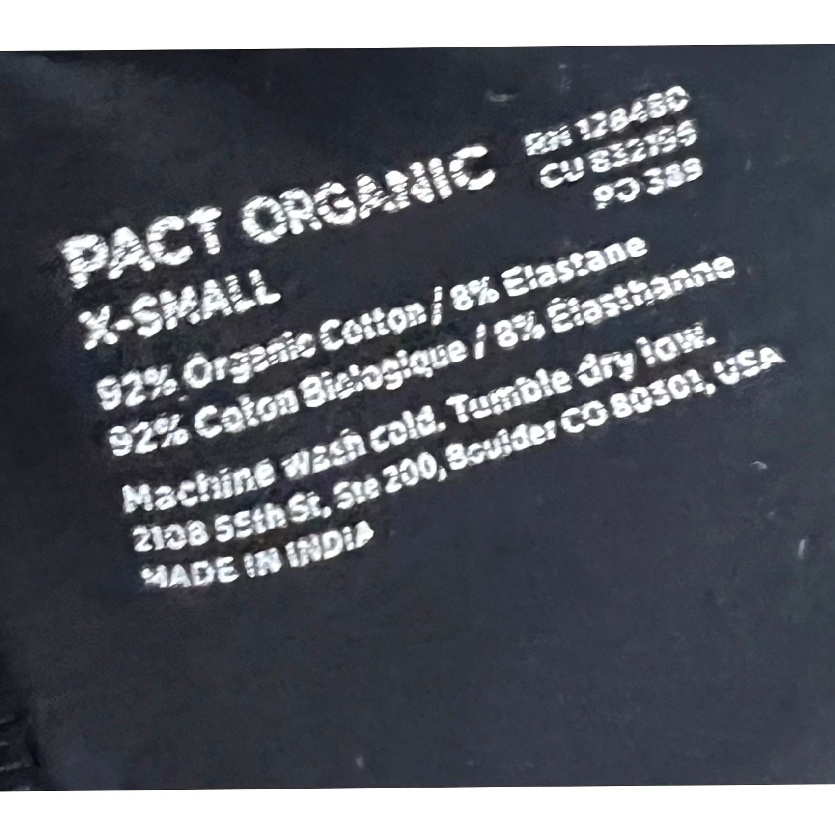 Vintage Pact Organic Women’s Leggings Cotton Size XS Sustainable Black Neutral Cropped Inseam 24 in Solid Knit Womens Size 26" / US 2 / IT 38 - 6 Thumbnail