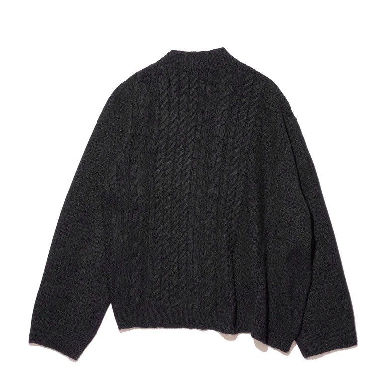 Enfants Riches Deprimes Loro Piana cashmere ASYMMETRICAL CABLE KNIT CARDIGAN Size US M / EU 48-50 / 2 - 2 Thumbnail