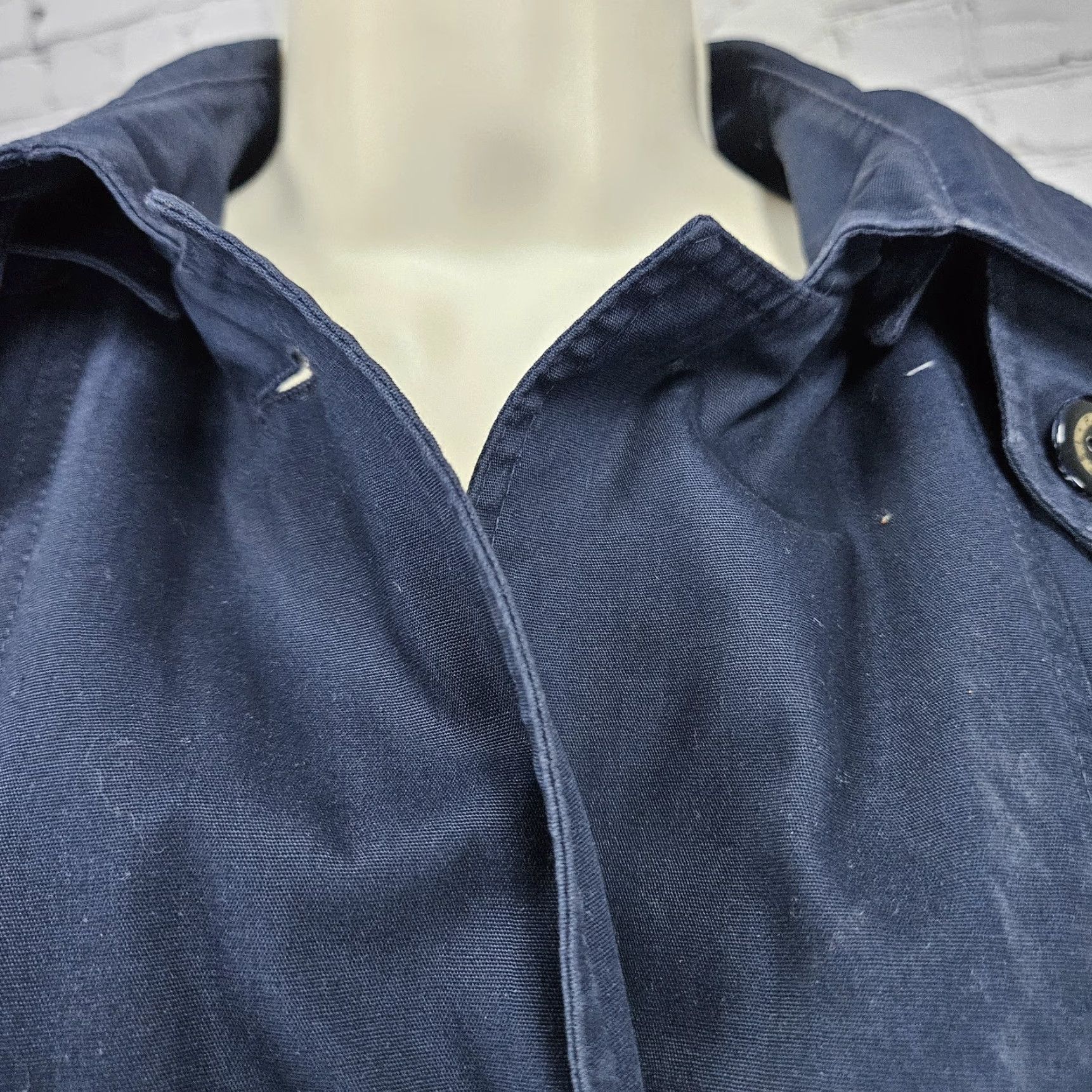 Vintage VINTAGE F.S.L Collection Coat Belted Hooded Removable Lining Trench Navy Blue 8P Women Size M / US 6-8 / IT 42-44 - 7 Thumbnail