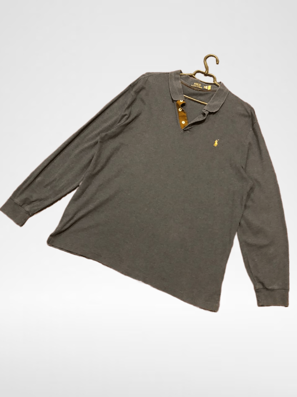 Polo Ralph Lauren Logo VINTAGE Long Sleeve Slim Fit Polo Ralph Lauren Size US XXL / EU 58 / 5 - 1 Thumbnail