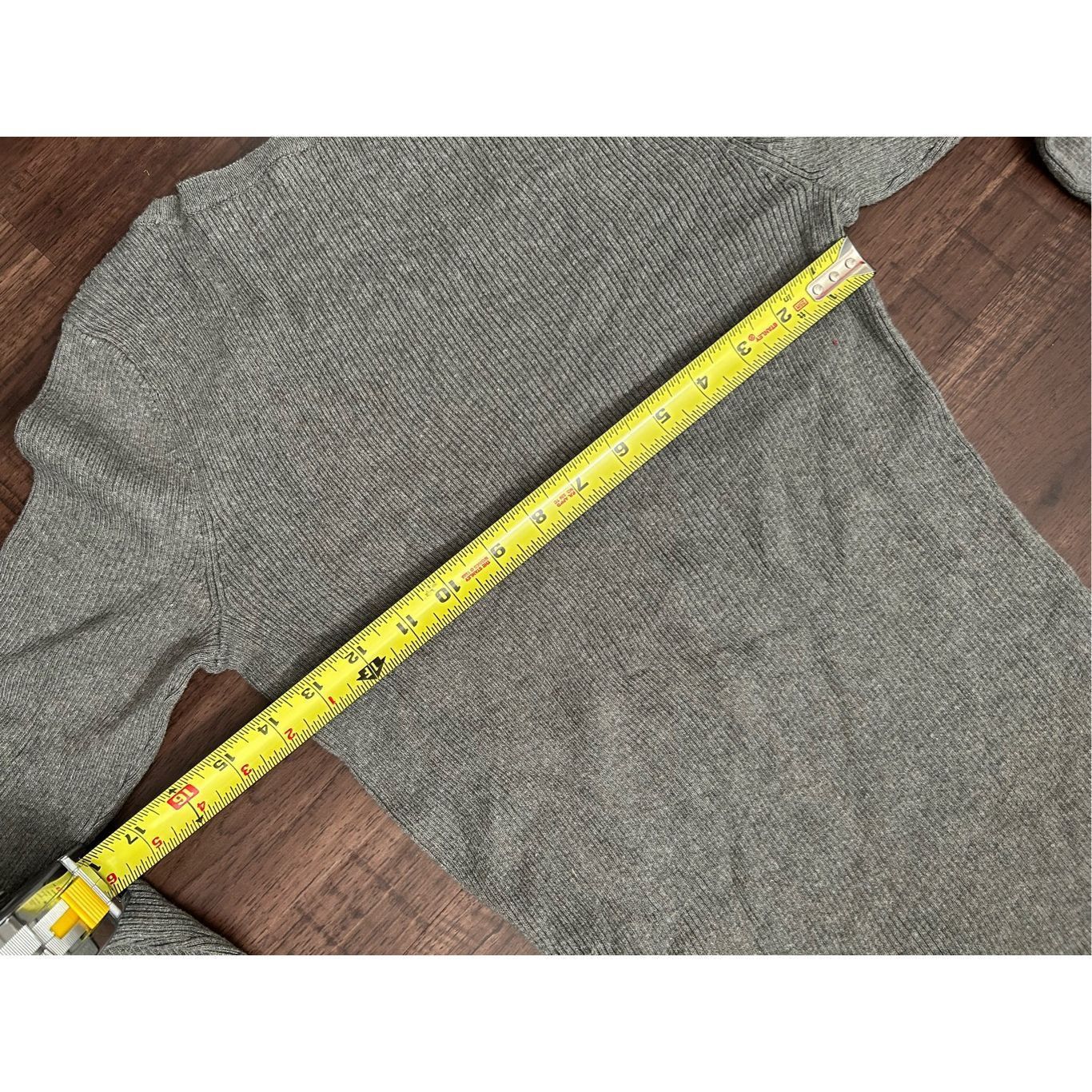 Lauren Ralph Lauren Lauren Ralph Lauren Gray Ribbed Scoop Neck Sweater, Size Med Size M / US 6-8 / IT 42-44 - 7 Thumbnail