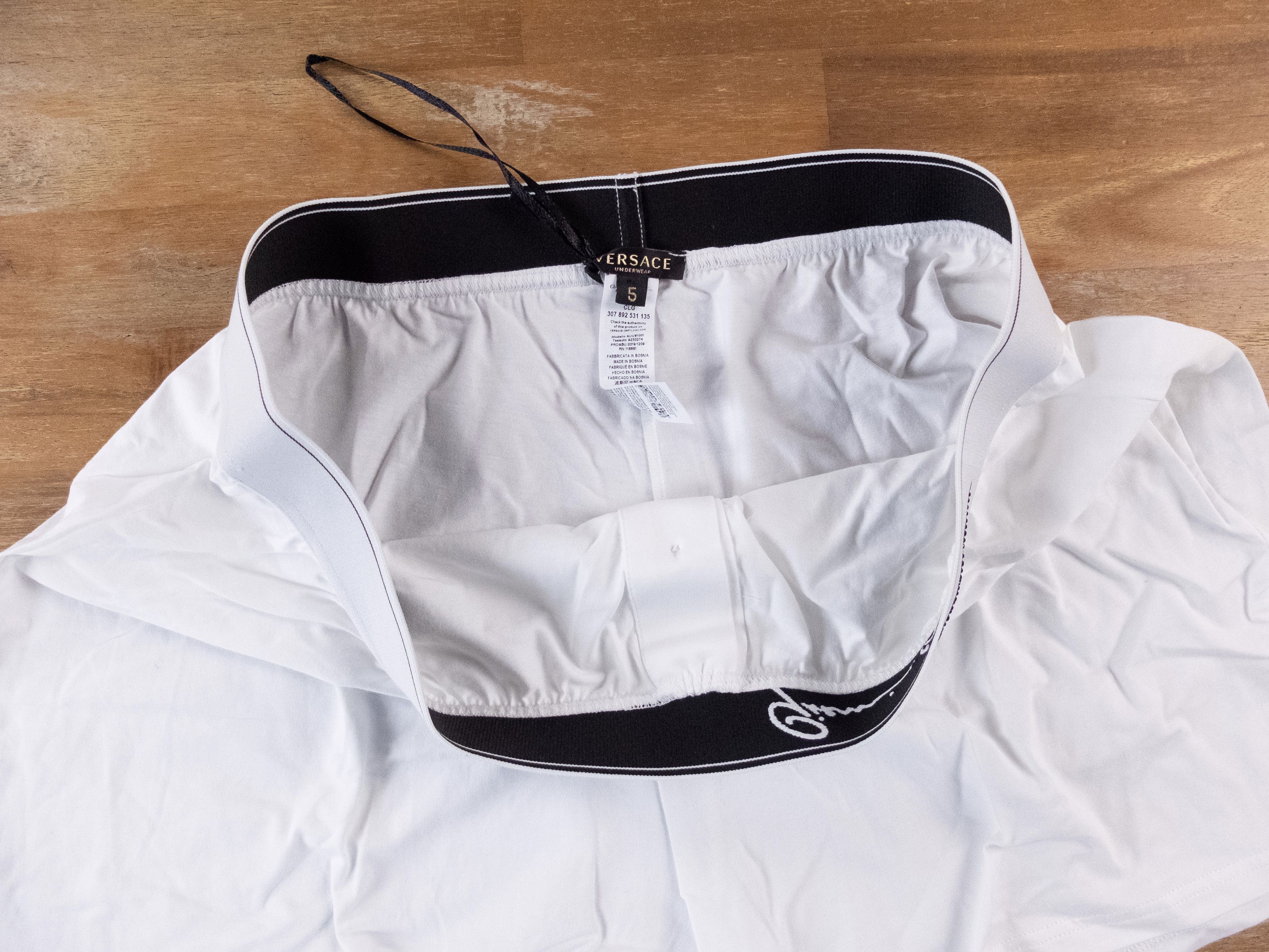 Versace 2 x VERSACE white crystal signature waistband boxer shorts 5 Size 34 - 7 Thumbnail