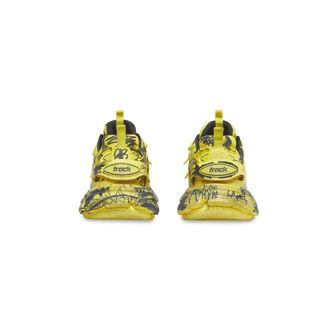 Balenciaga o1tr1nto0525 Track Graffiti Sneakers in Yellow/Black Size US 6 / EU 39 - 8 Thumbnail