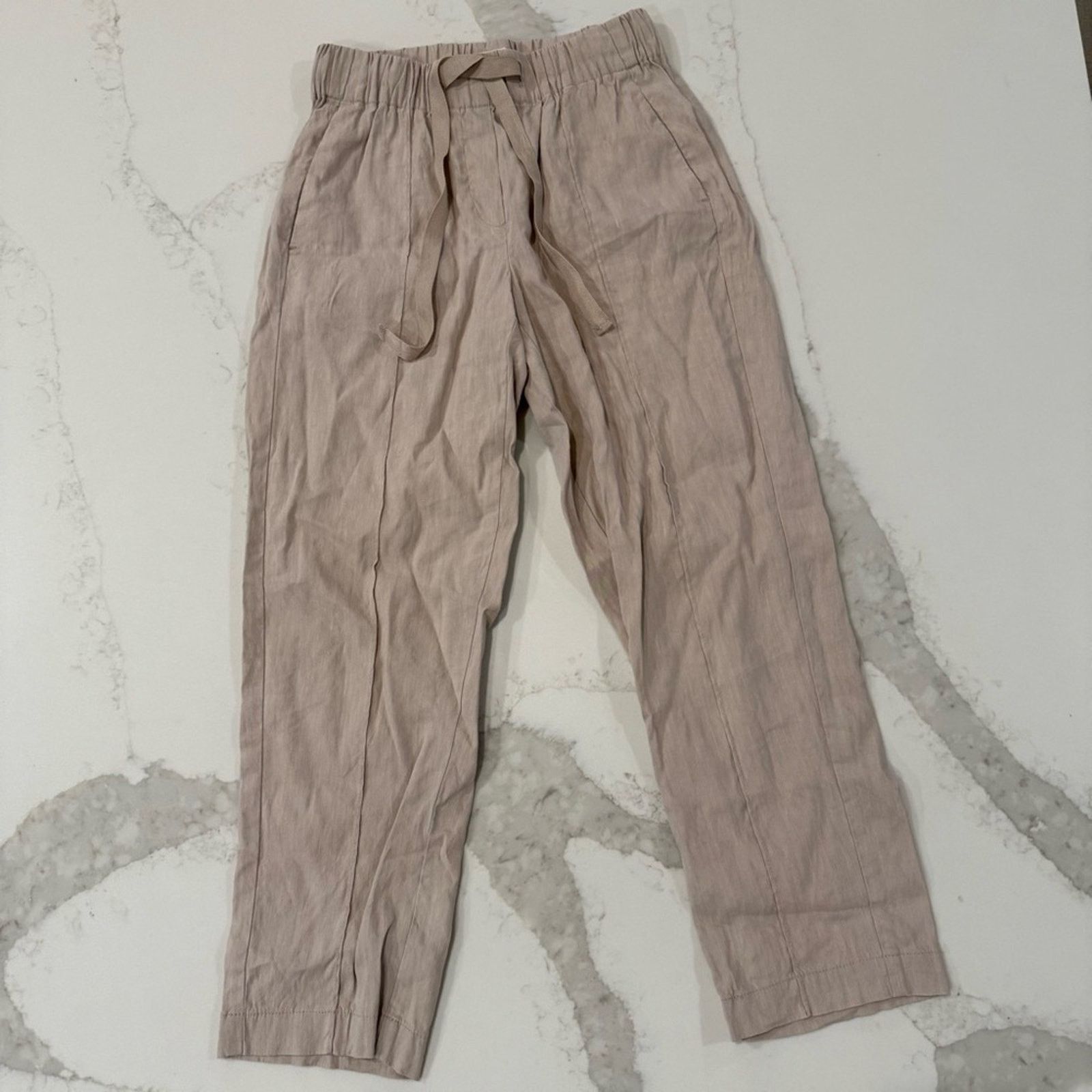 Aritzia Babaton Aritizia Italian Linen Crop Trouser Pant Womens XXS Size 24" / US 00 / IT 34 - 2 Thumbnail