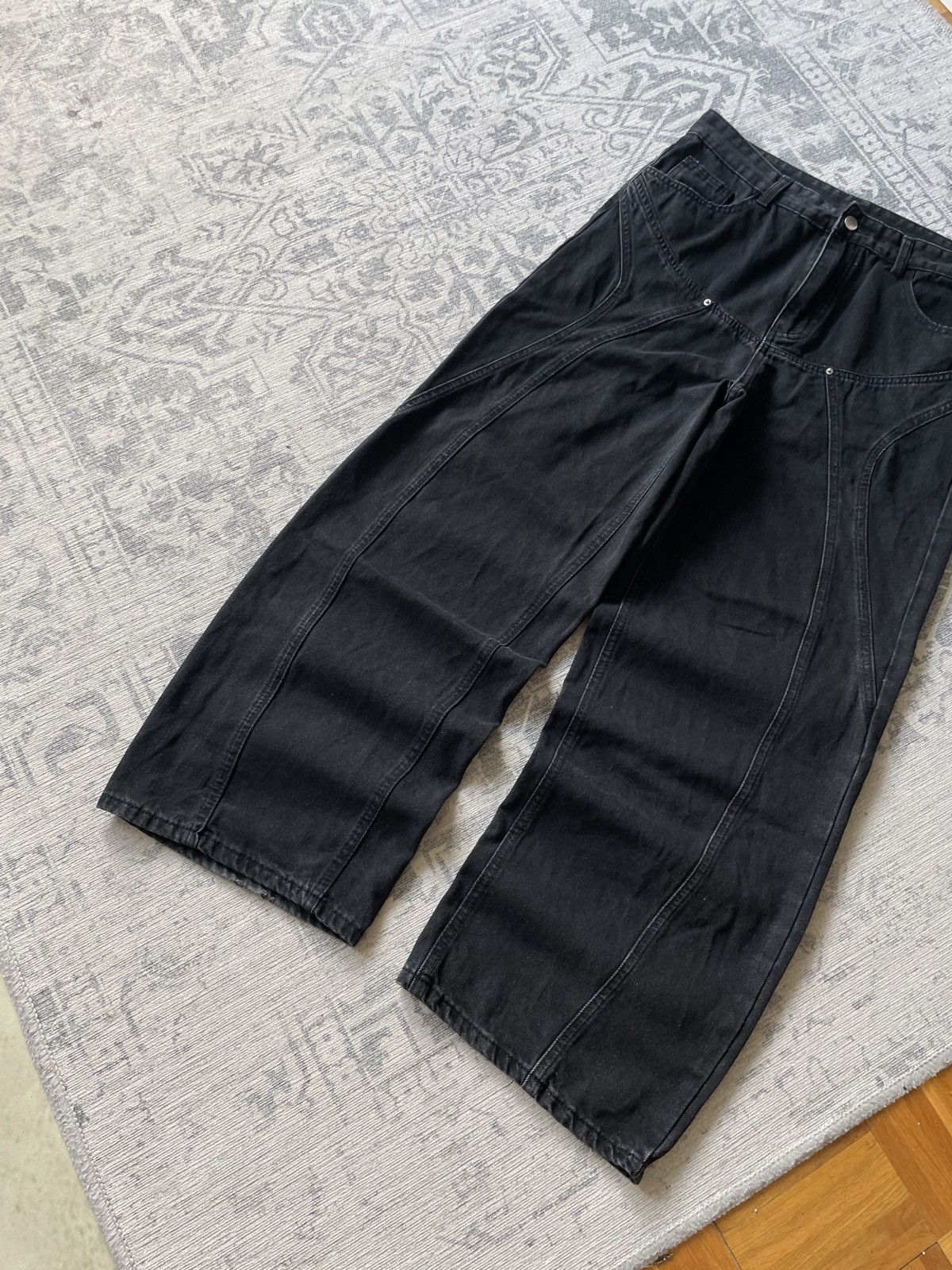 Japanese Brand × Vintage Vintage Baggy Wide Jeans Washed Faded Denim Flared Hype Y2K Size US 32 / EU 48 - 2 Thumbnail