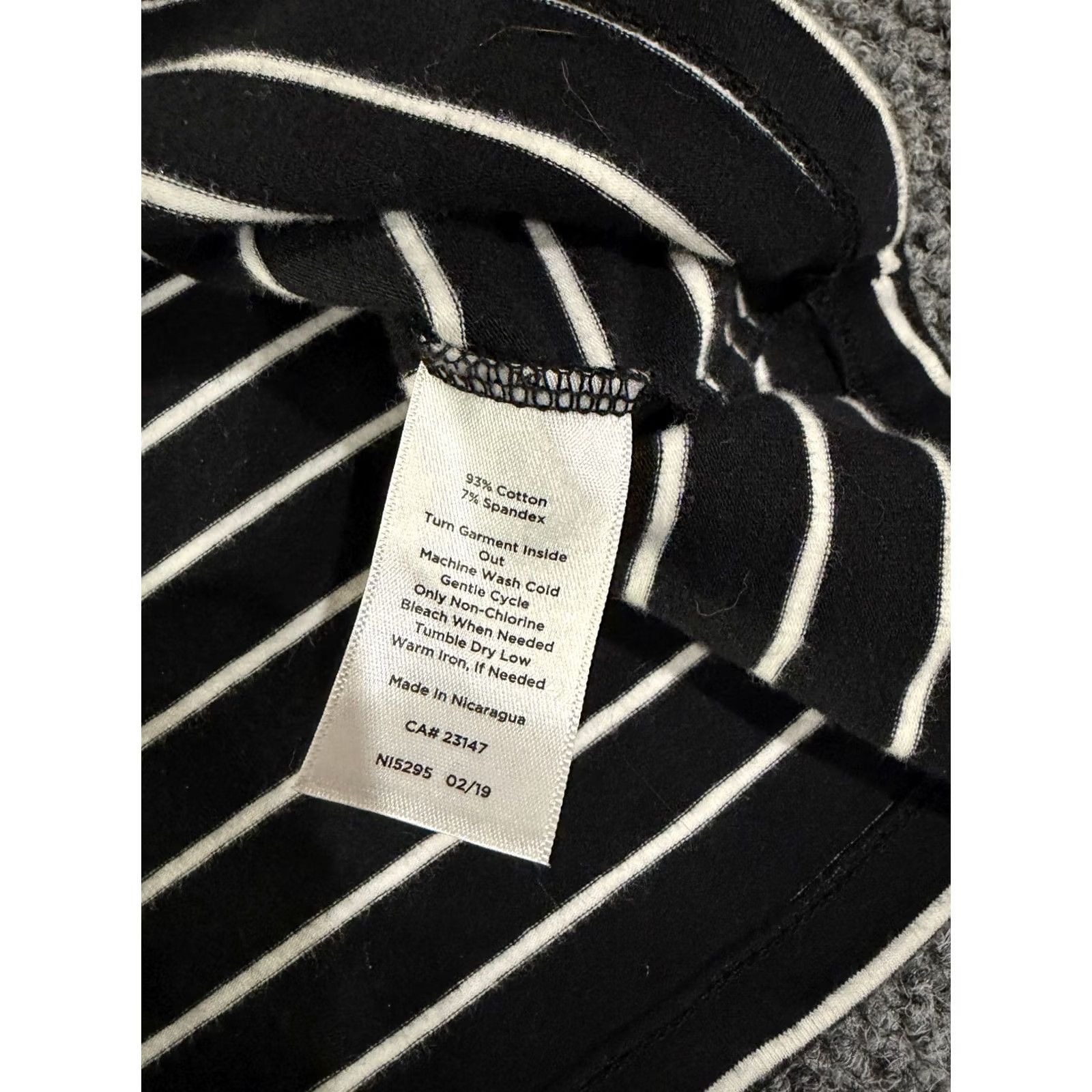 Talbots Talbots Womens Long Sleeve Top M Black White Striped Stretch Casual Blouse Knit Cotton Spandex Regular Size M / US 6-8 / IT 42-44 - 5 Thumbnail