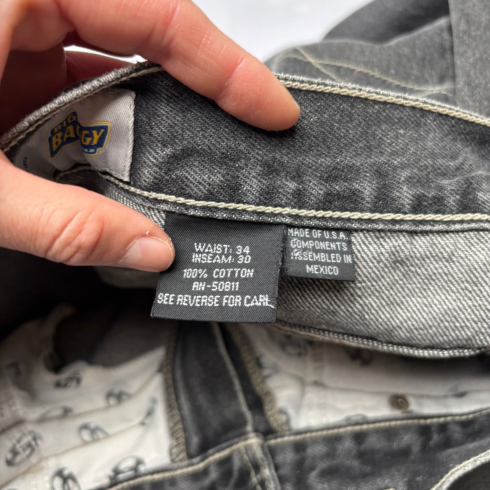 Anchor Blue × Vintage Vintage Y2K Anchor Blue Big Baggy Jeans Men's 34x30 Skater Size US 34 / EU 50 - 10 Thumbnail