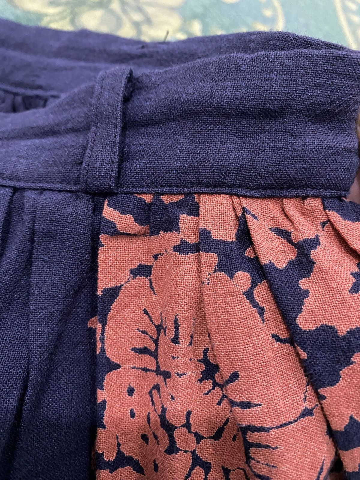 Vintage × Y's × Yohji Yamamoto Vintage Wise Y's Yohji Yamamoto Flower Print Skirt Size 24" / US 00 / IT 34 - 10 Thumbnail