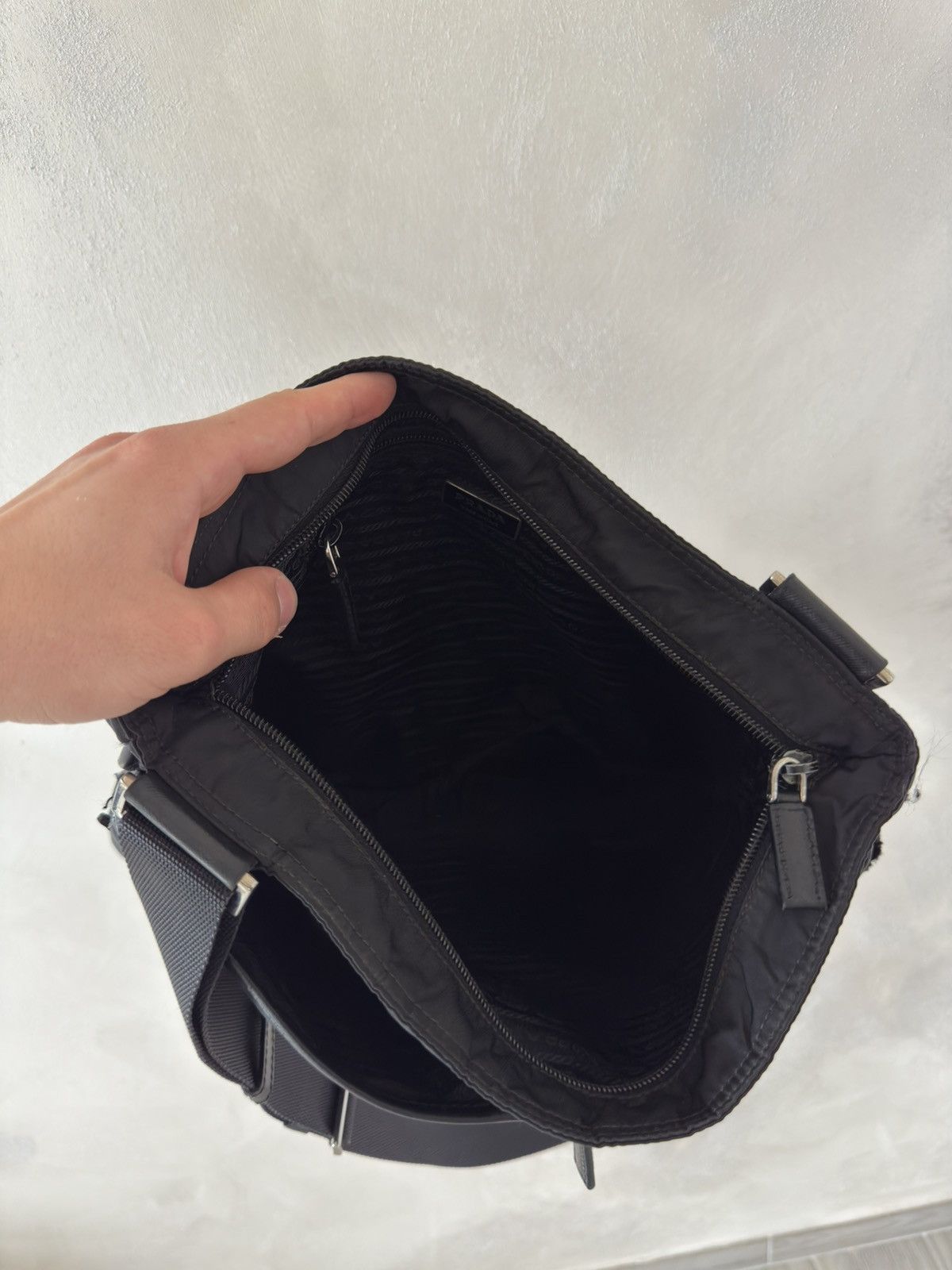Prada Prada Nylon Black Messenger Crossbody Bag Size ONE SIZE - 11 Thumbnail