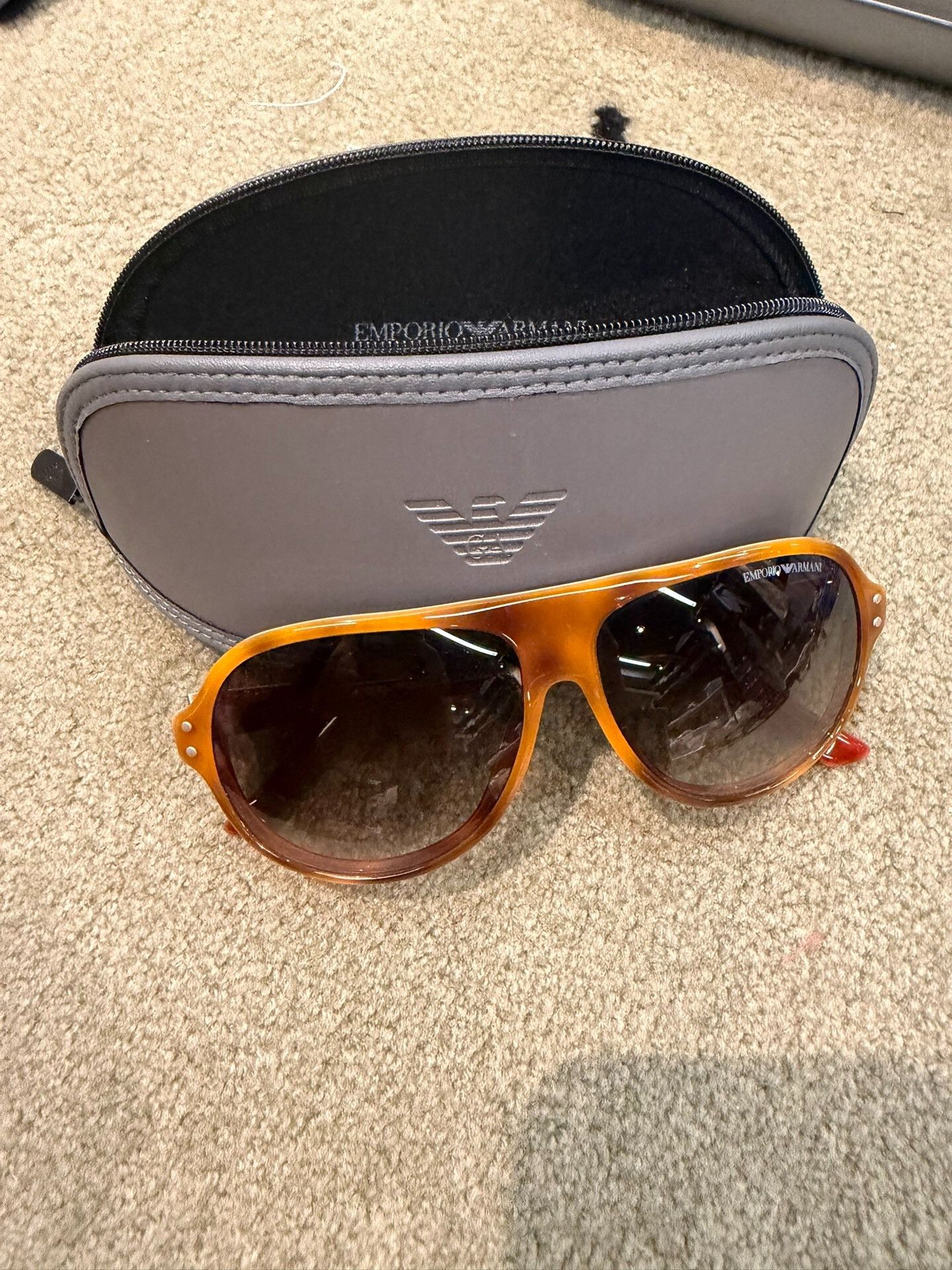 Emporio Armani EMPORIO Armani Aviator Oversized Sunglasses Size ONE SIZE - 1 Thumbnail