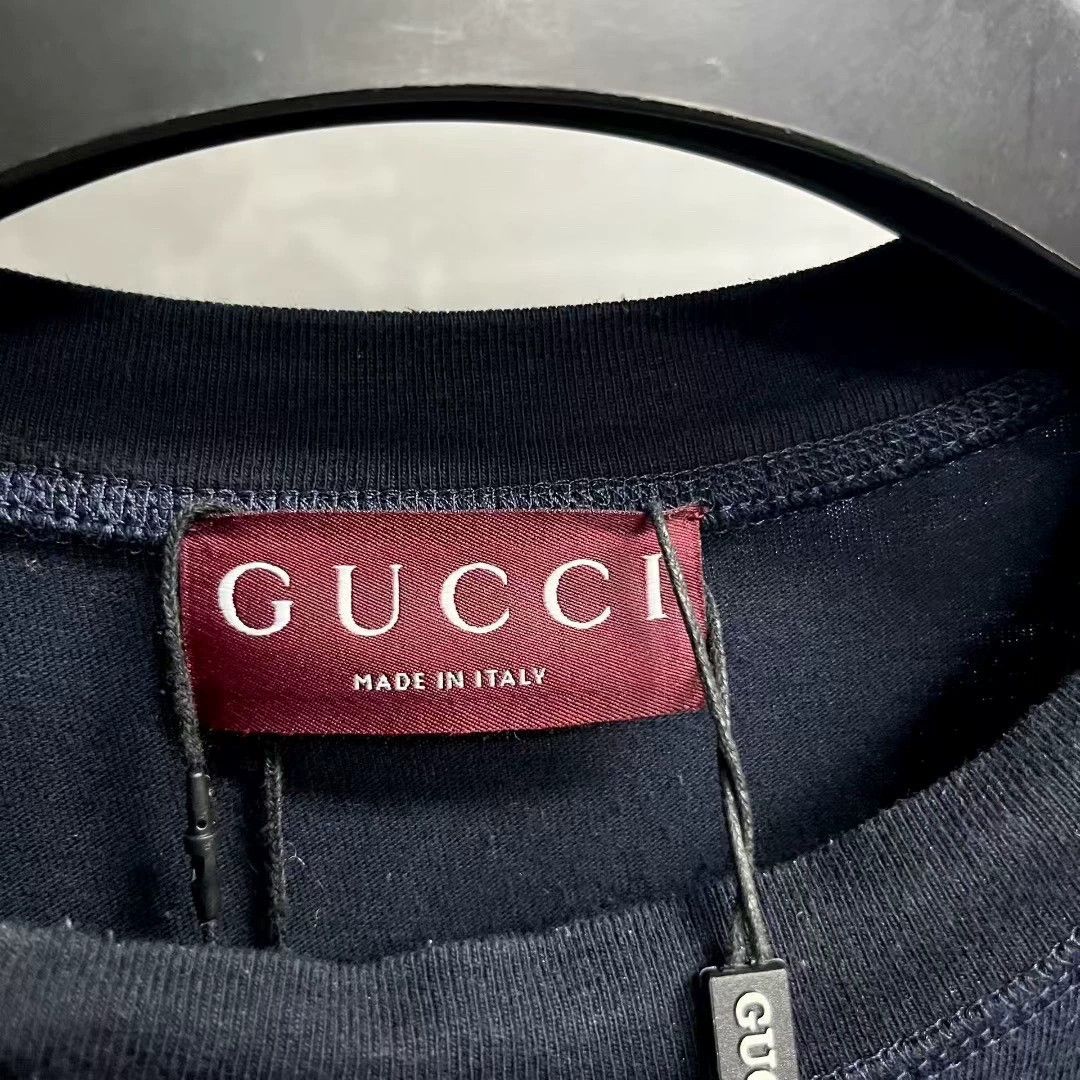Gucci gucci loose fit blue letter print t-shirt Size US L / EU 52-54 / 3 - 5 Thumbnail