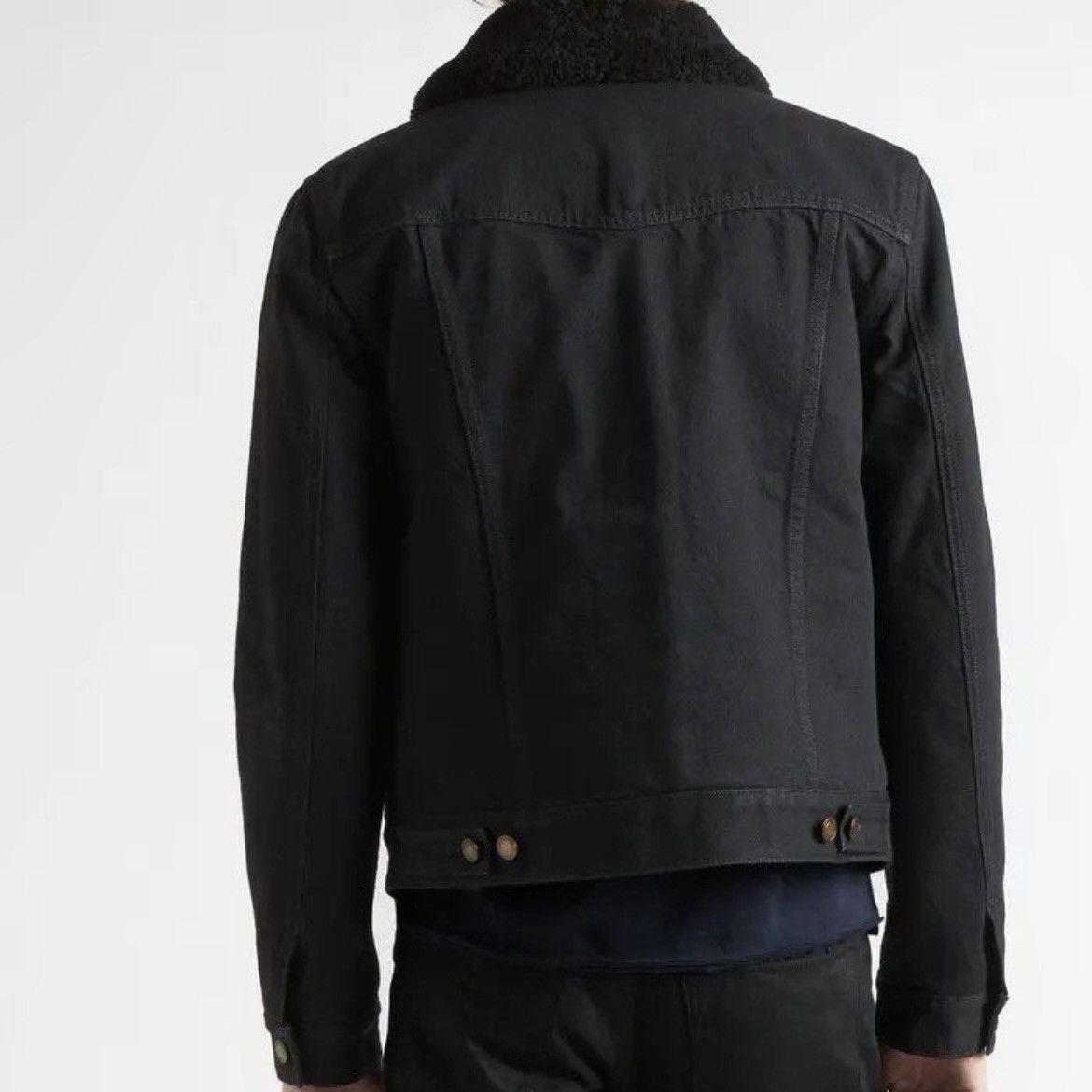 Saint Laurent Paris Saint Laurent Shearling Denim Jacket in Small Size US S / EU 44-46 / 1 - 4 Thumbnail