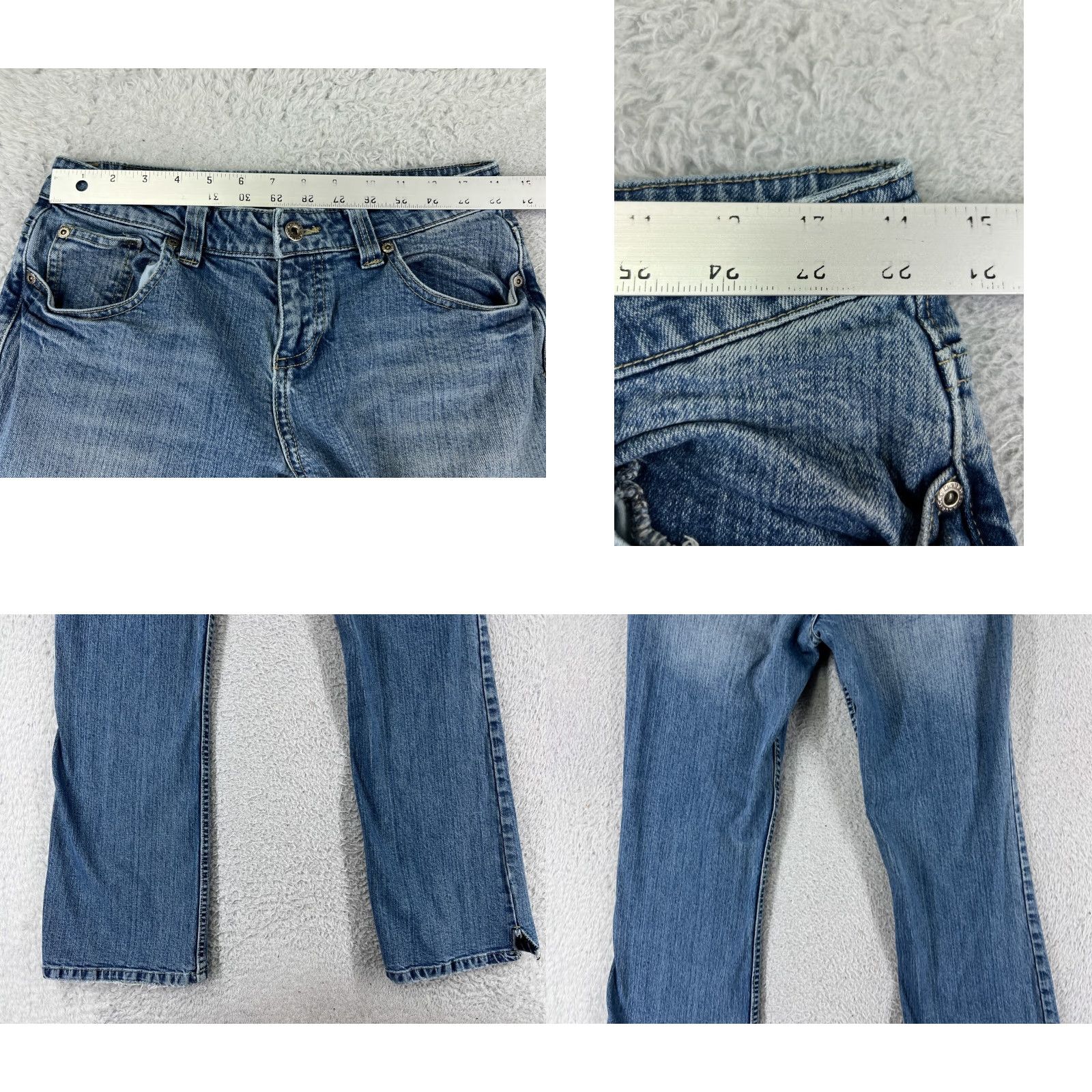 Vintage Maurices Jeans Women 5 Denim Bootcut Mid Rise 26 Blue Cotton 5-Pocket Distressed Stretch Vintage: No Women Size 27" / US 4 / IT 40 - 9 Thumbnail